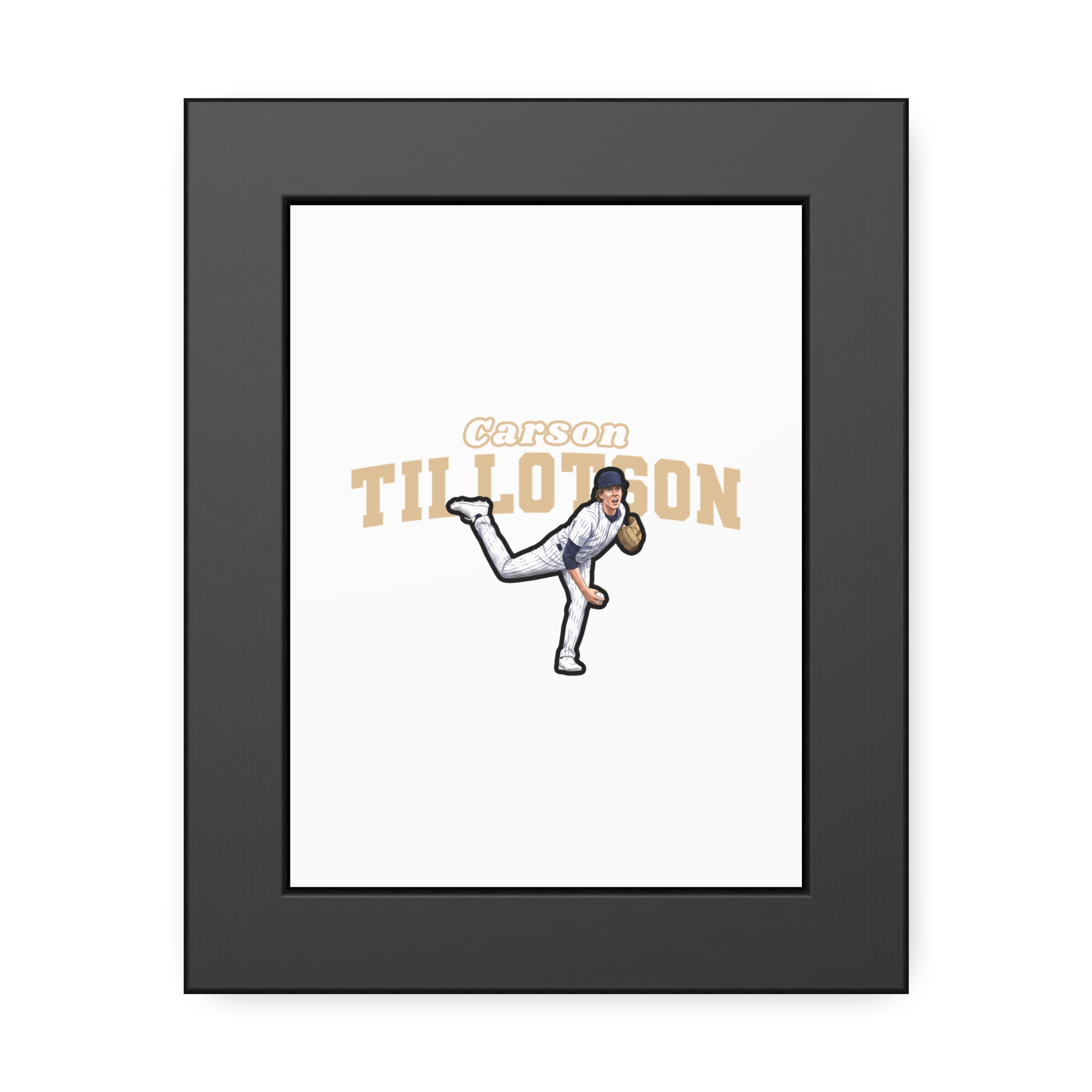 Framed Poster — character_name_arch in Black