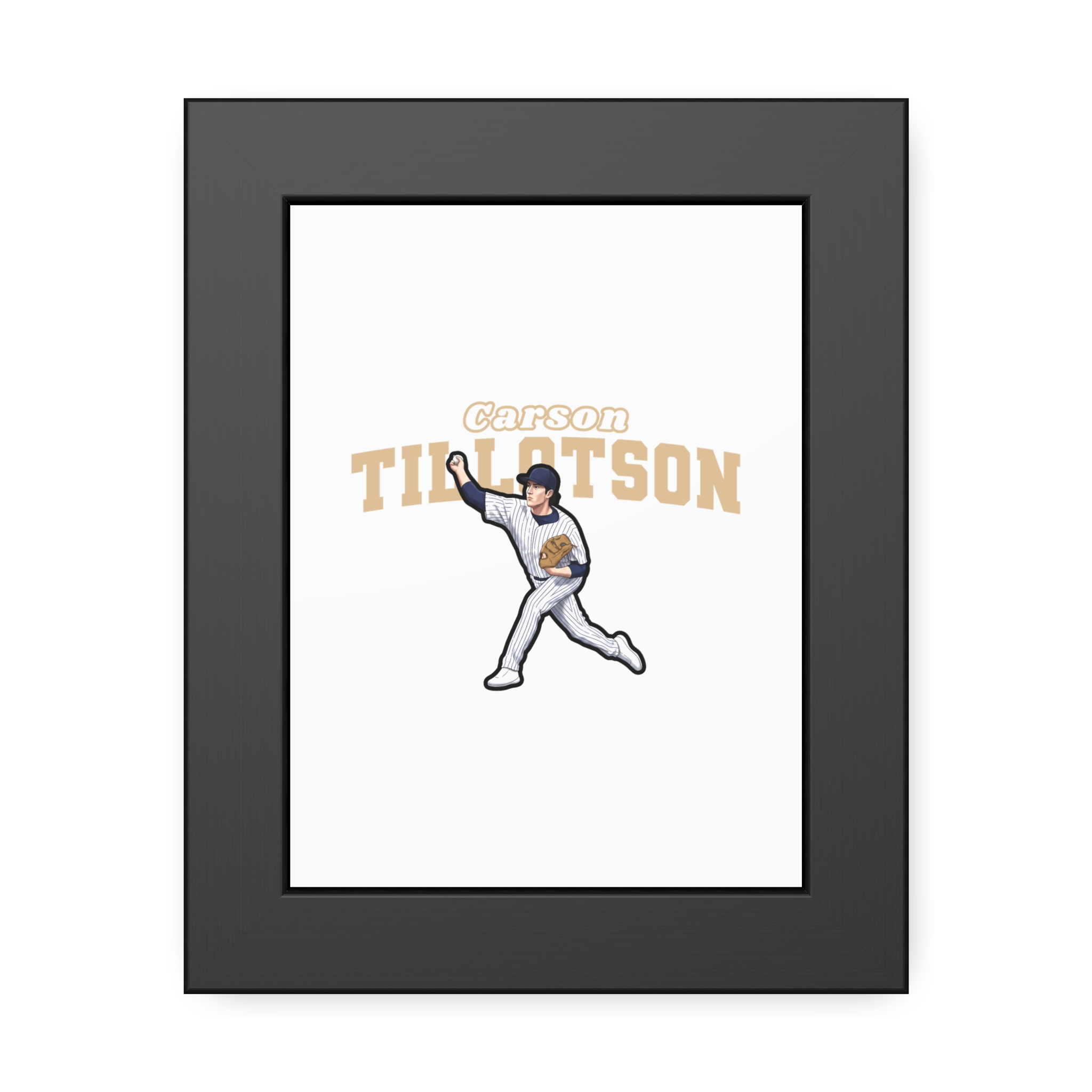 Framed Poster — character_name_arch in Black