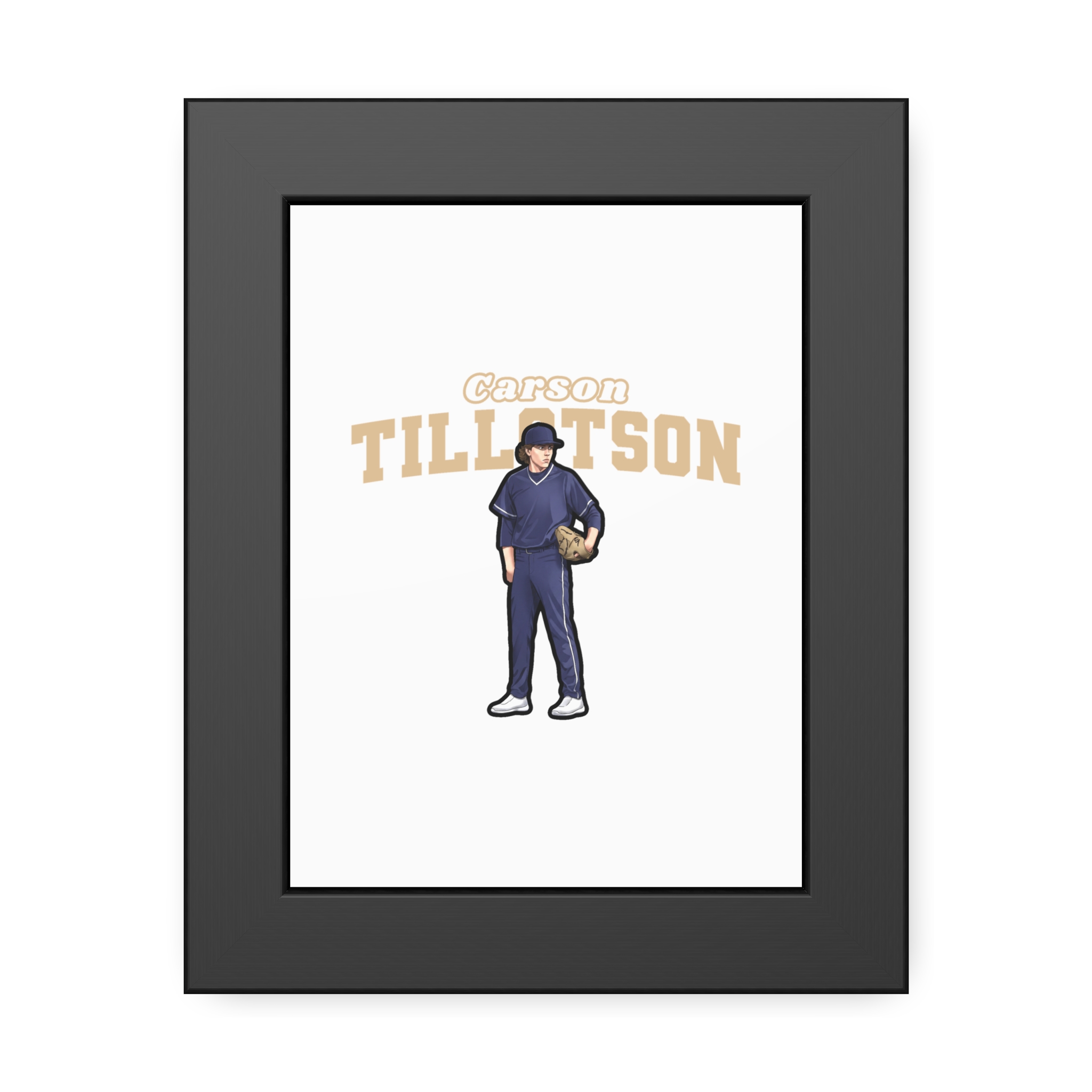 Framed Poster — character_name_arch in Black