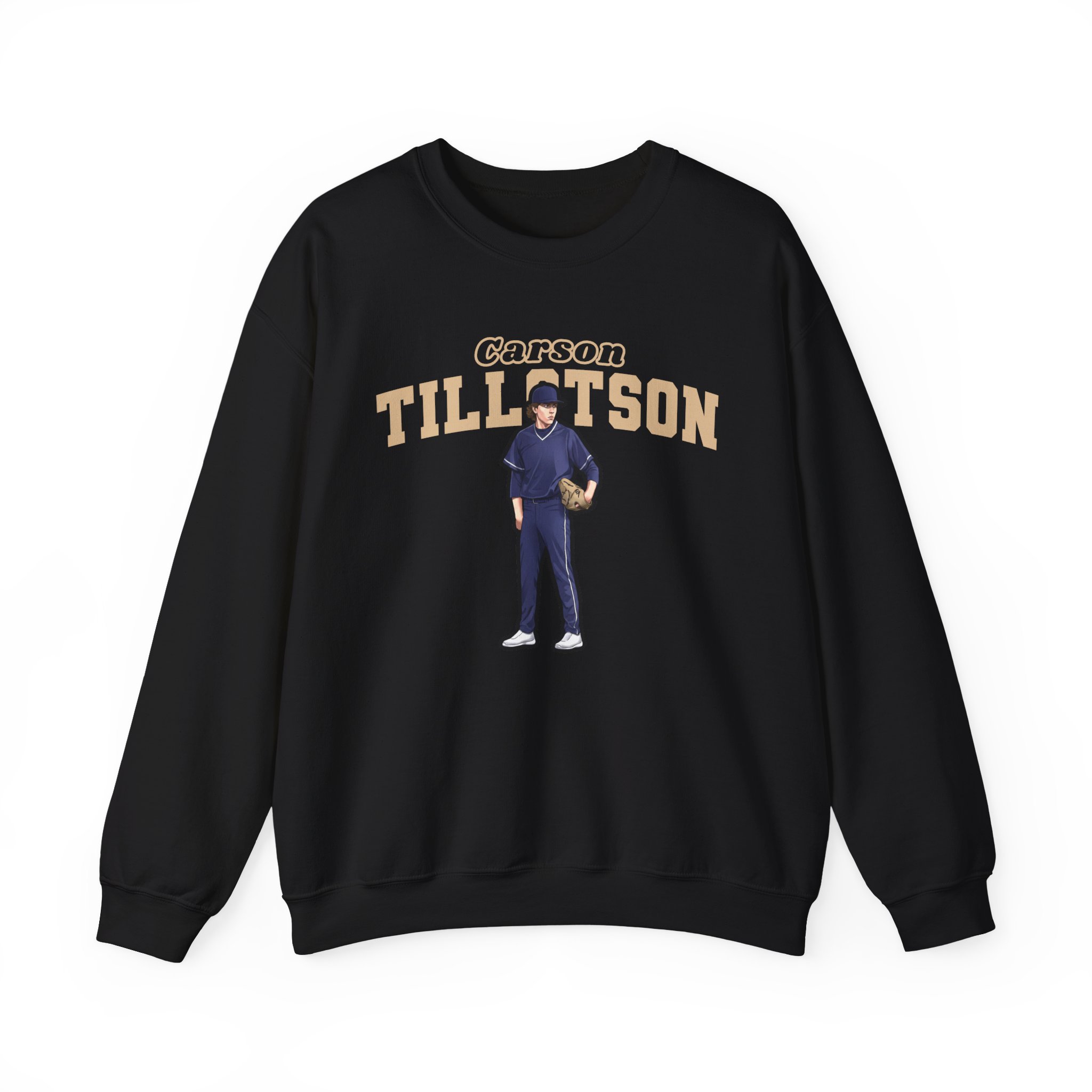 Crewneck Sweatshirt — character_name_arch in Black