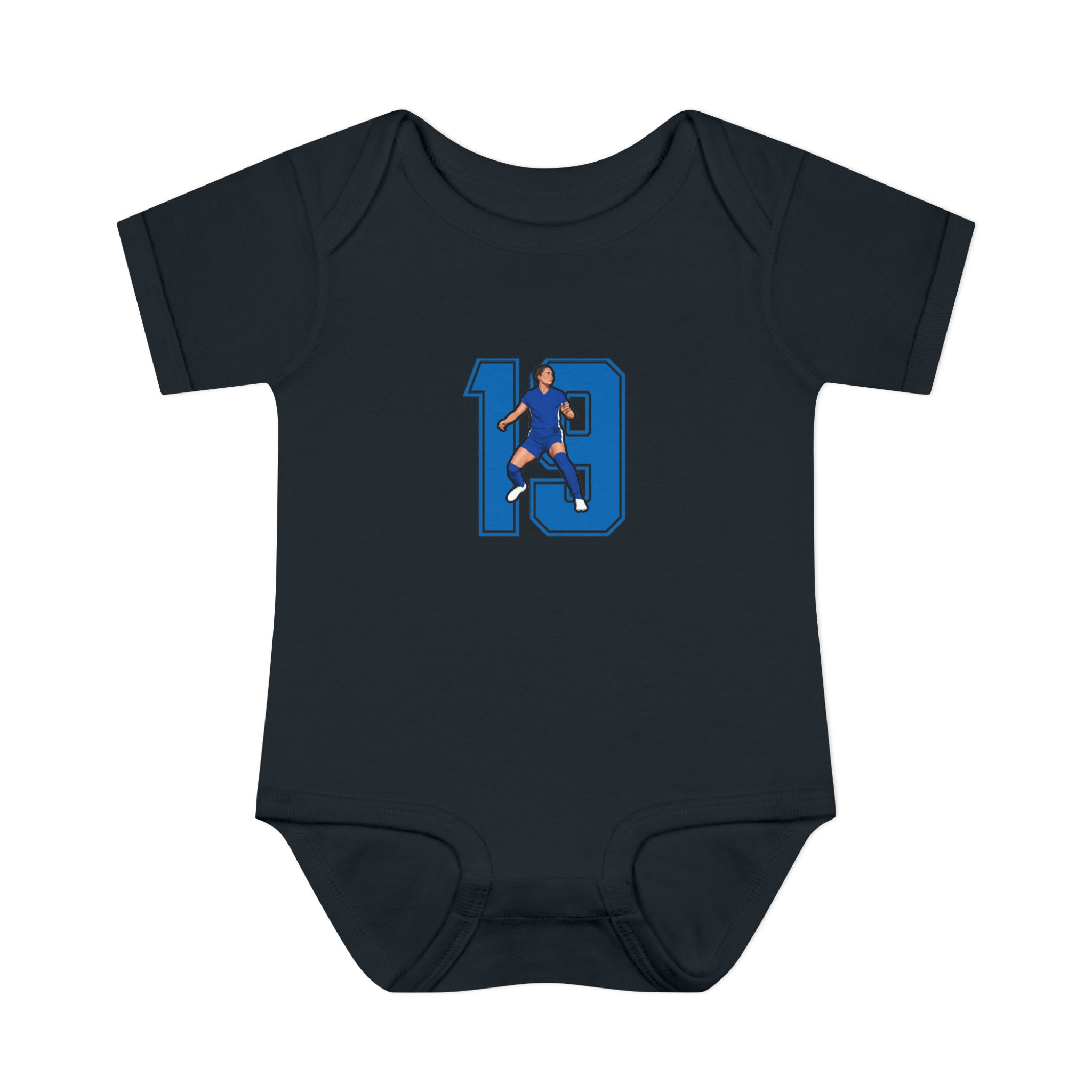 Baby Onesie — character_number in Black