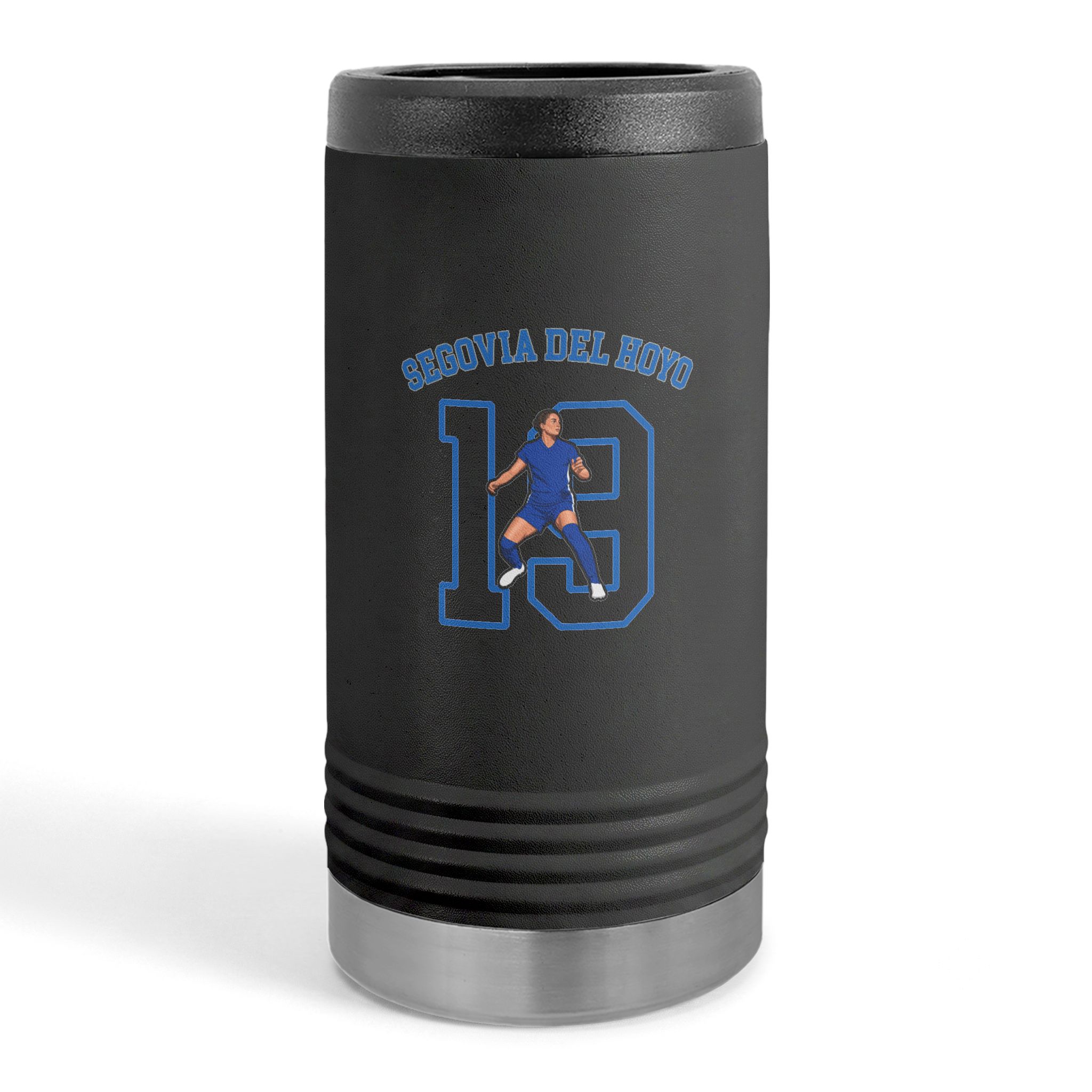Slim Stainless Can Cooler — character_shirsey_arch in Black