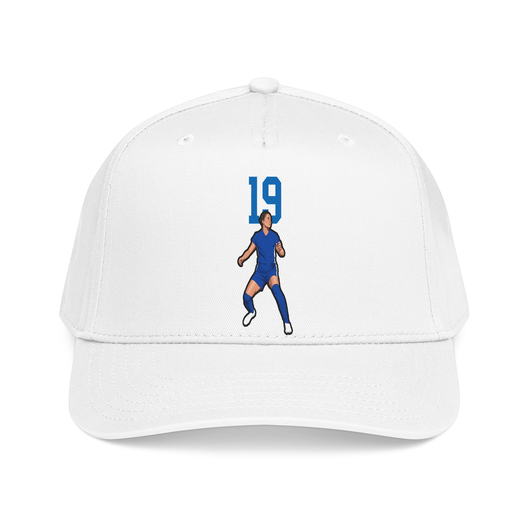 Baseball Cap — character_number_top in White