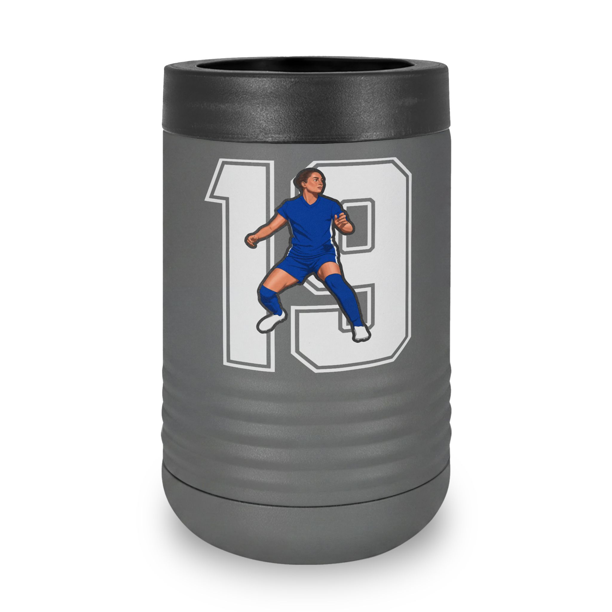 Stainless Can Cooler — character_number in Grey
