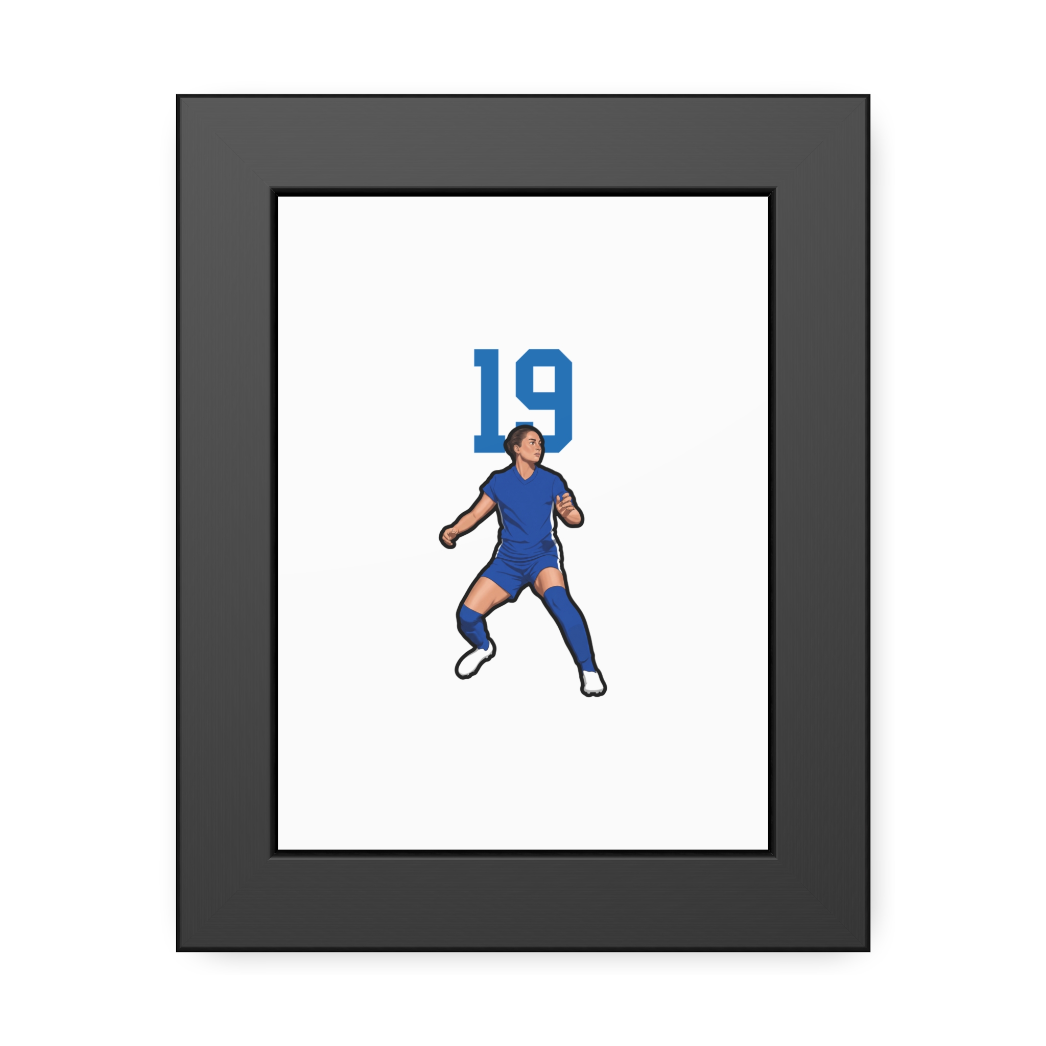 Framed Poster — character_number_top in Black