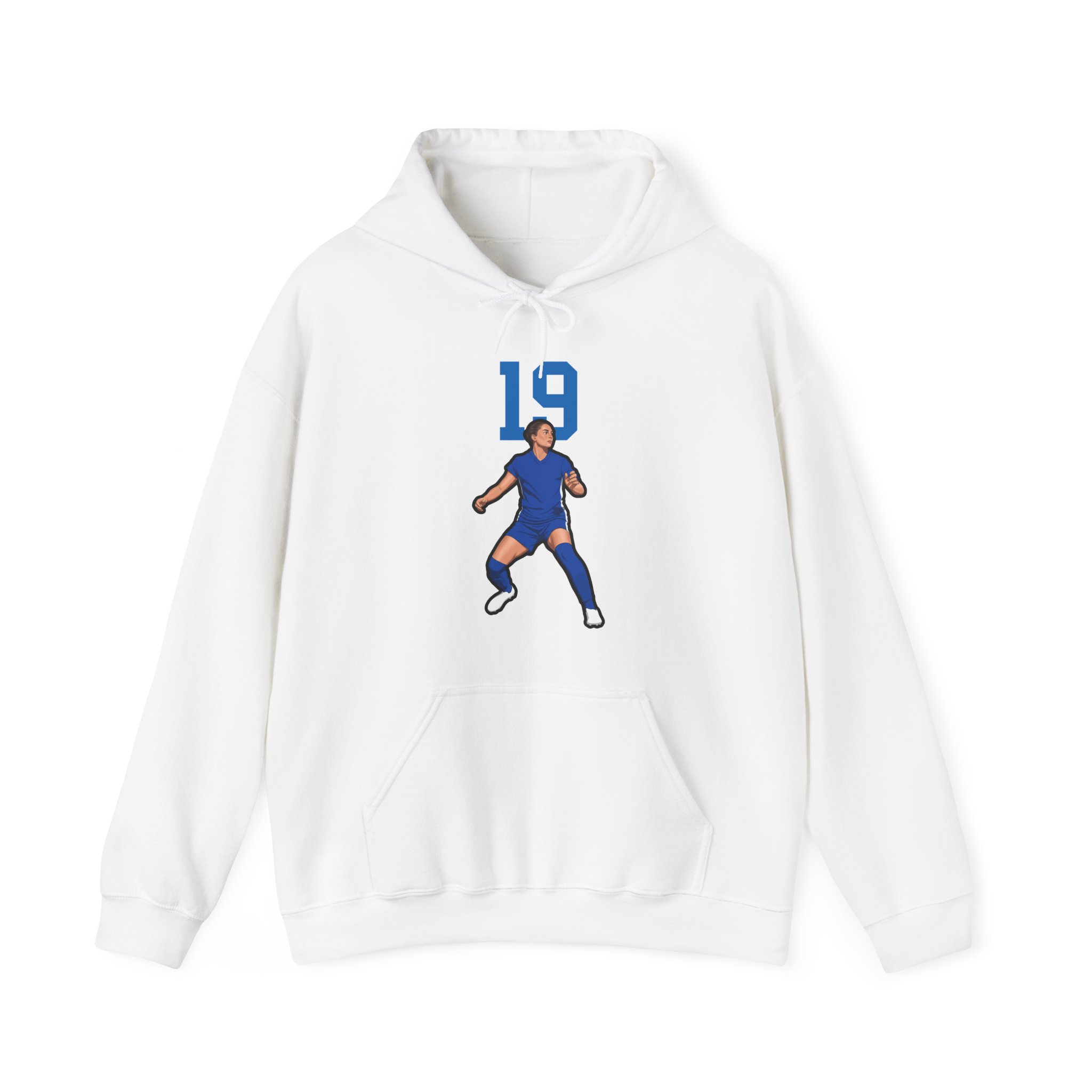 Hoodie — character_number_top in White