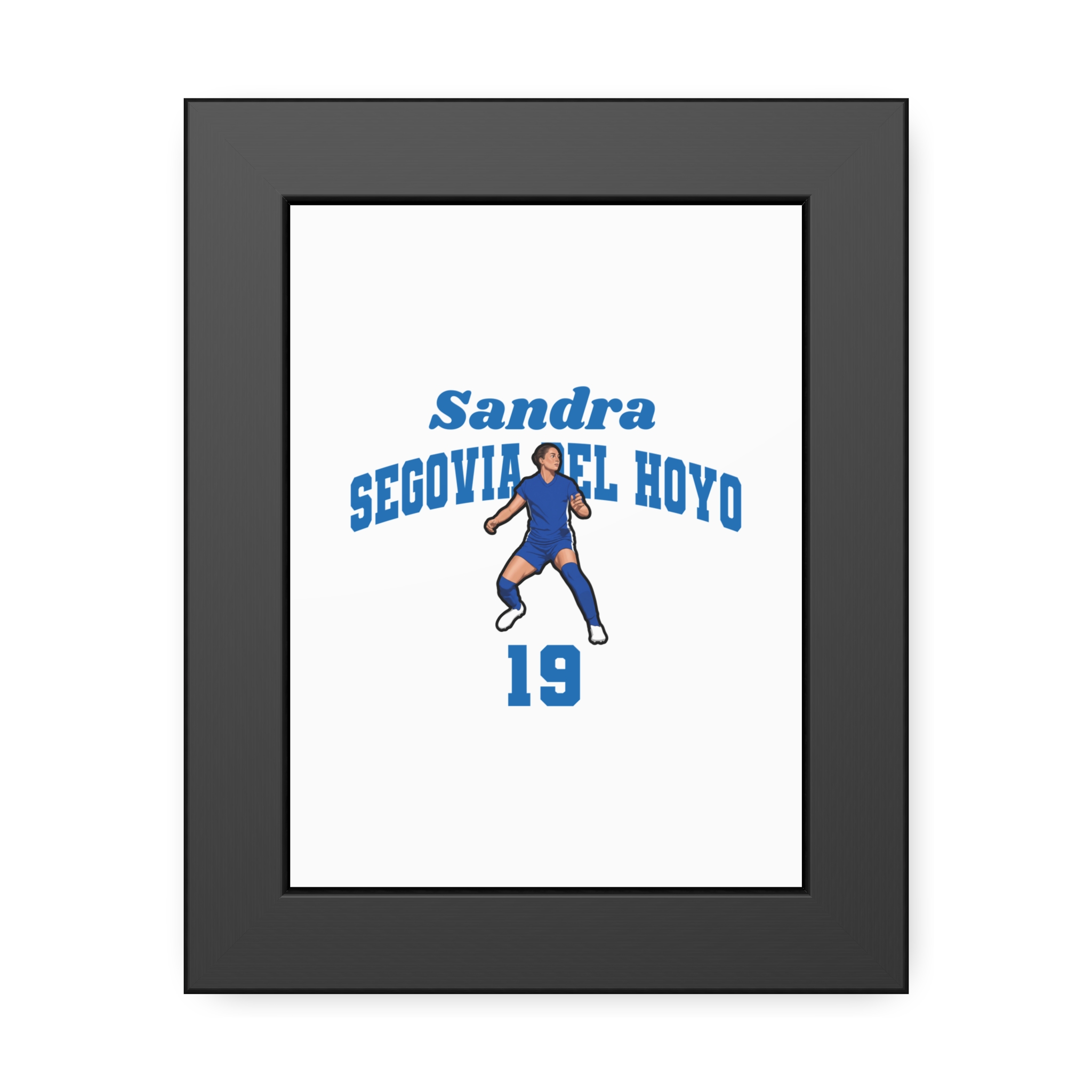 Framed Poster — character_signature_arch in Black