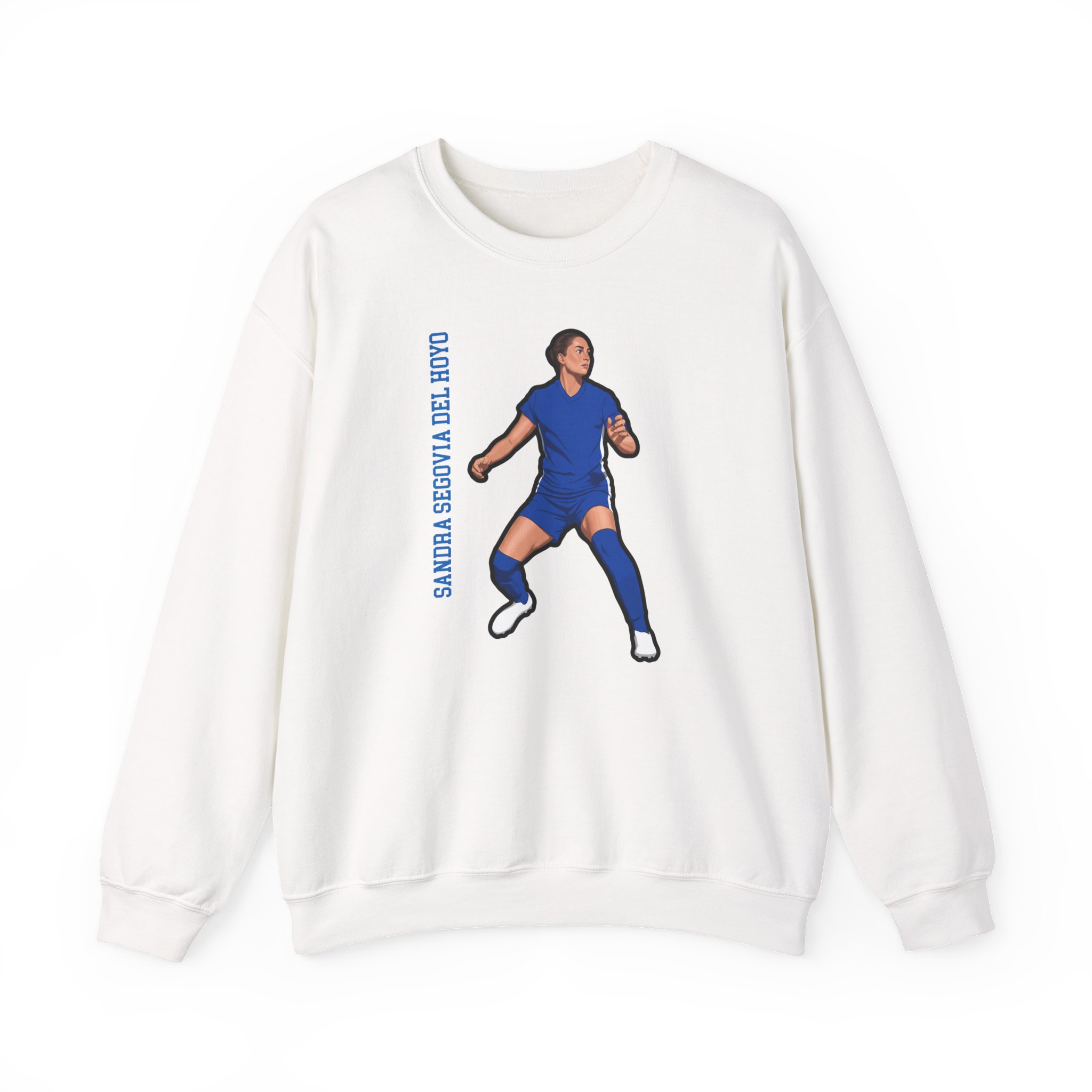 Crewneck Sweatshirt — character_name_vertical in White