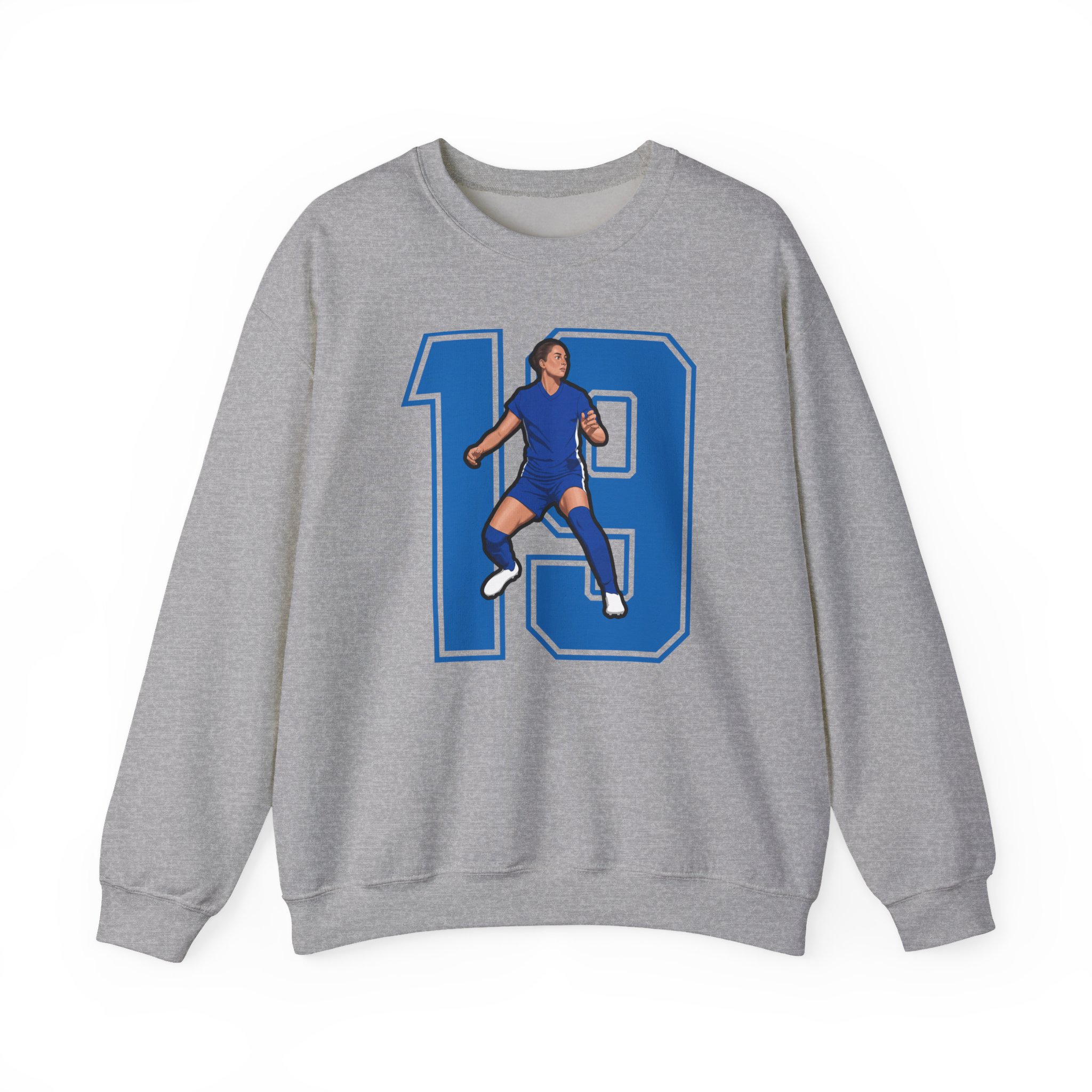 Crewneck Sweatshirt — character_number in Grey