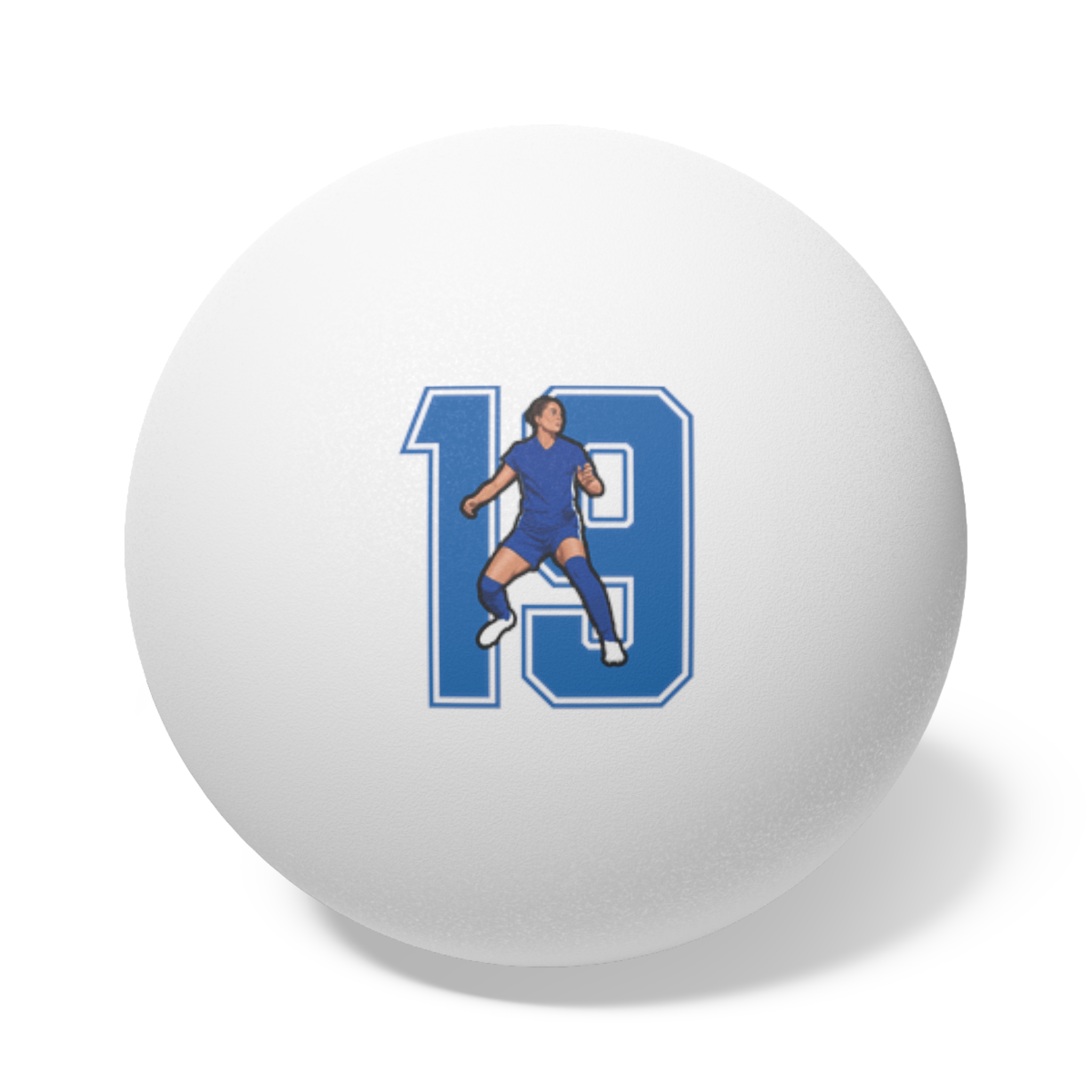 Ping Pong Balls, 6 pcs — character_number in White