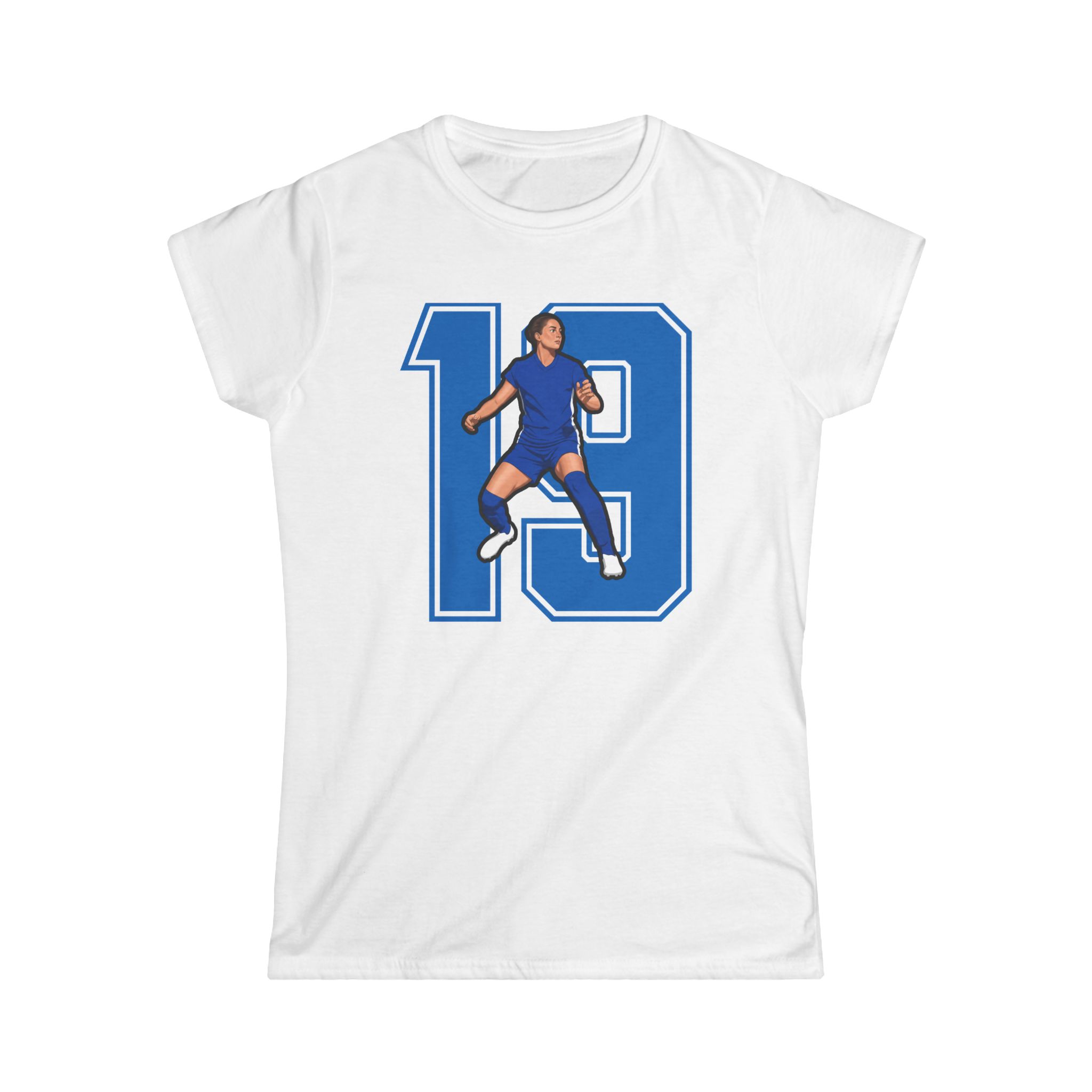 Women's Softstyle Tee — character_number in White