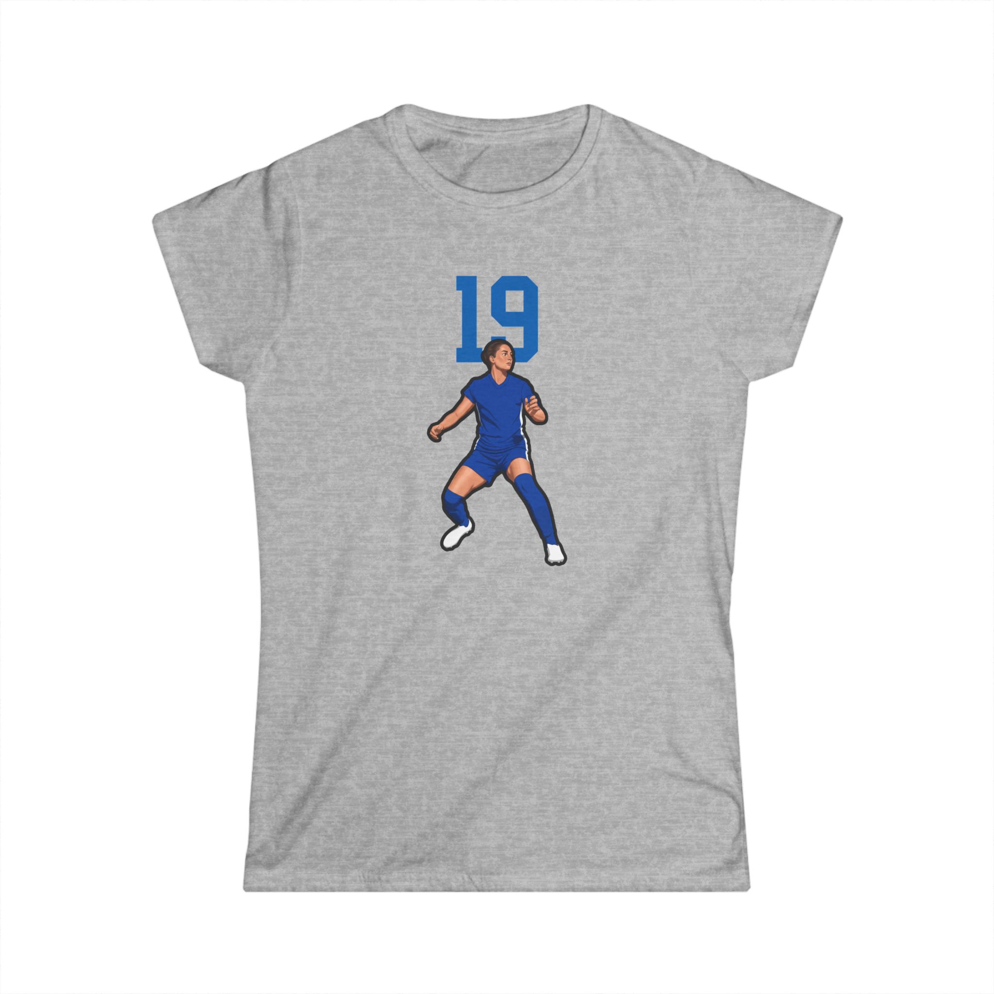Women's Softstyle Tee — character_number_top in Grey