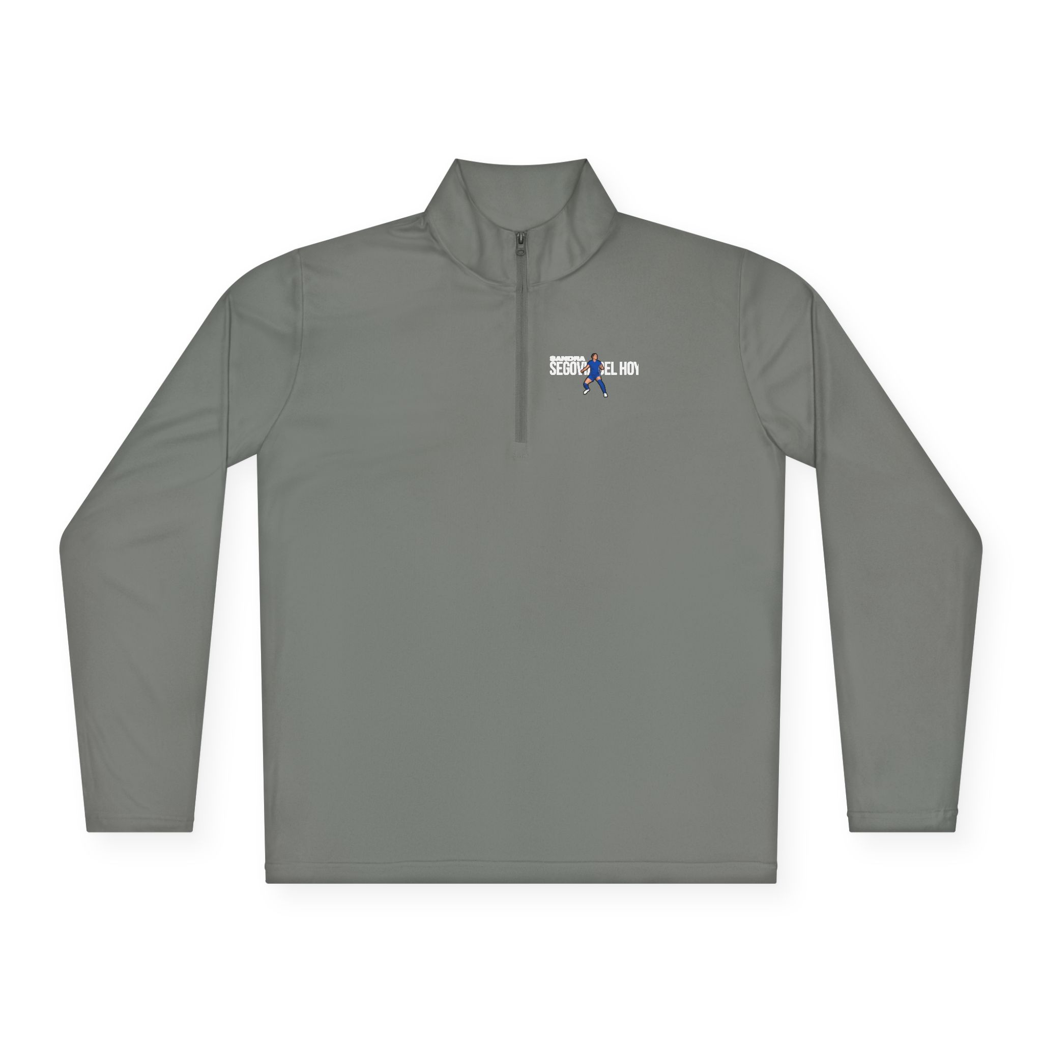 Q-Zip Pullover — character_player_name in Grey