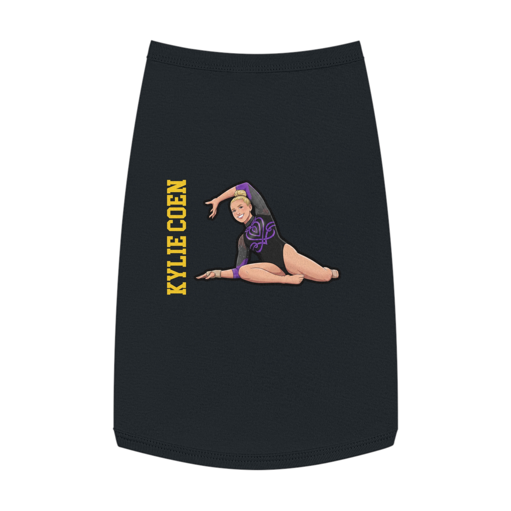 Pet Tank Top — character_name_vertical in Black