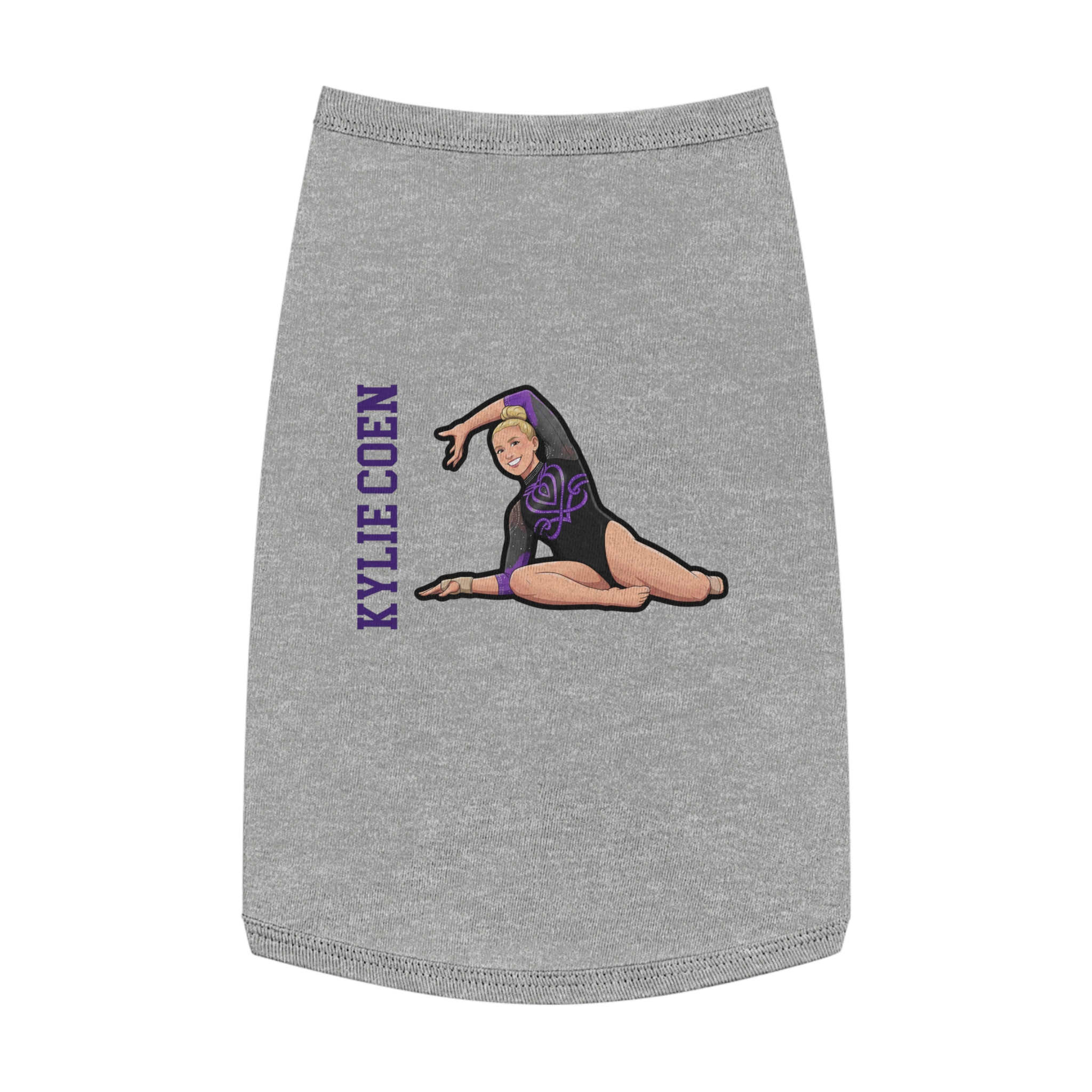 Pet Tank Top — character_name_vertical in White