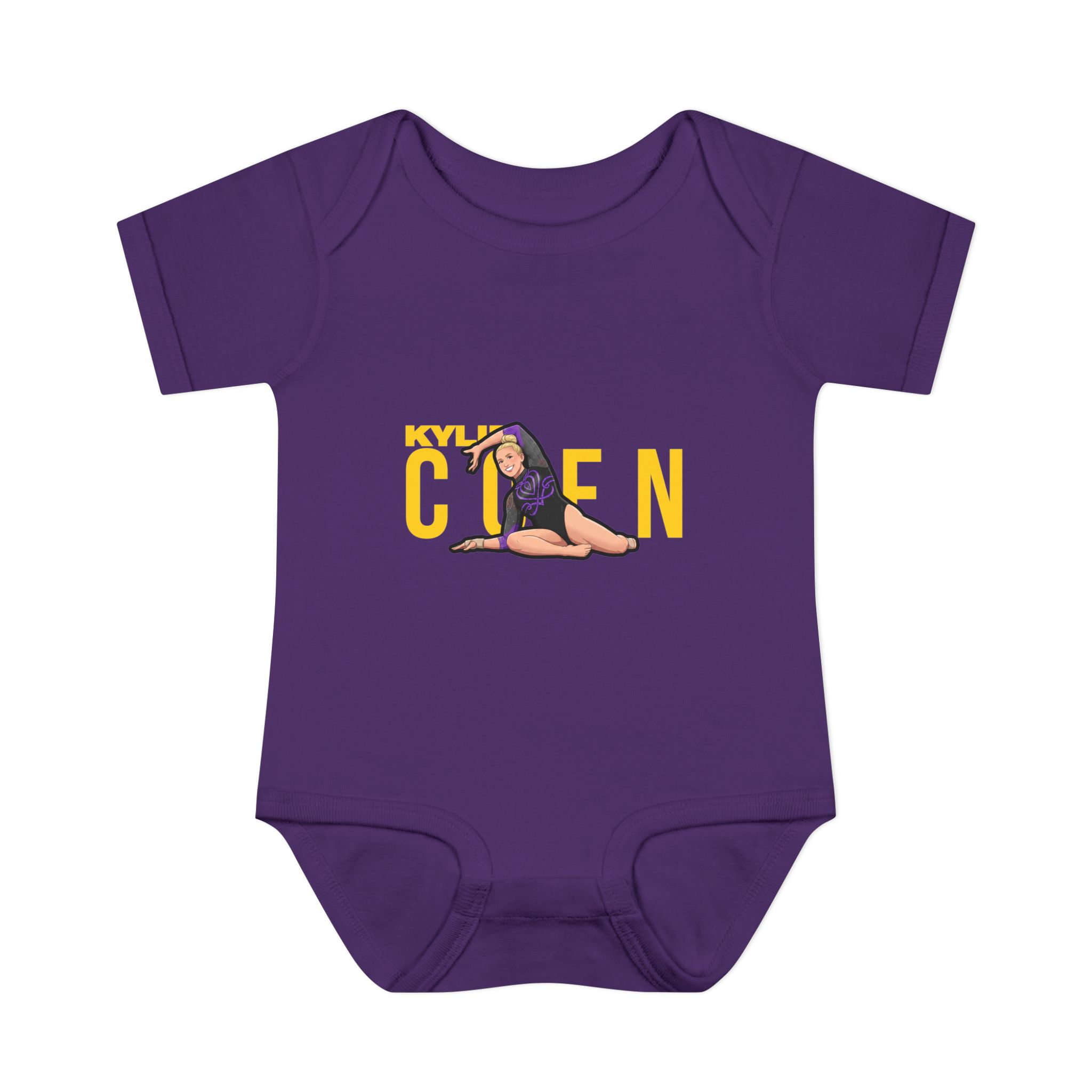 Baby Onesie — character_player_name in Purple