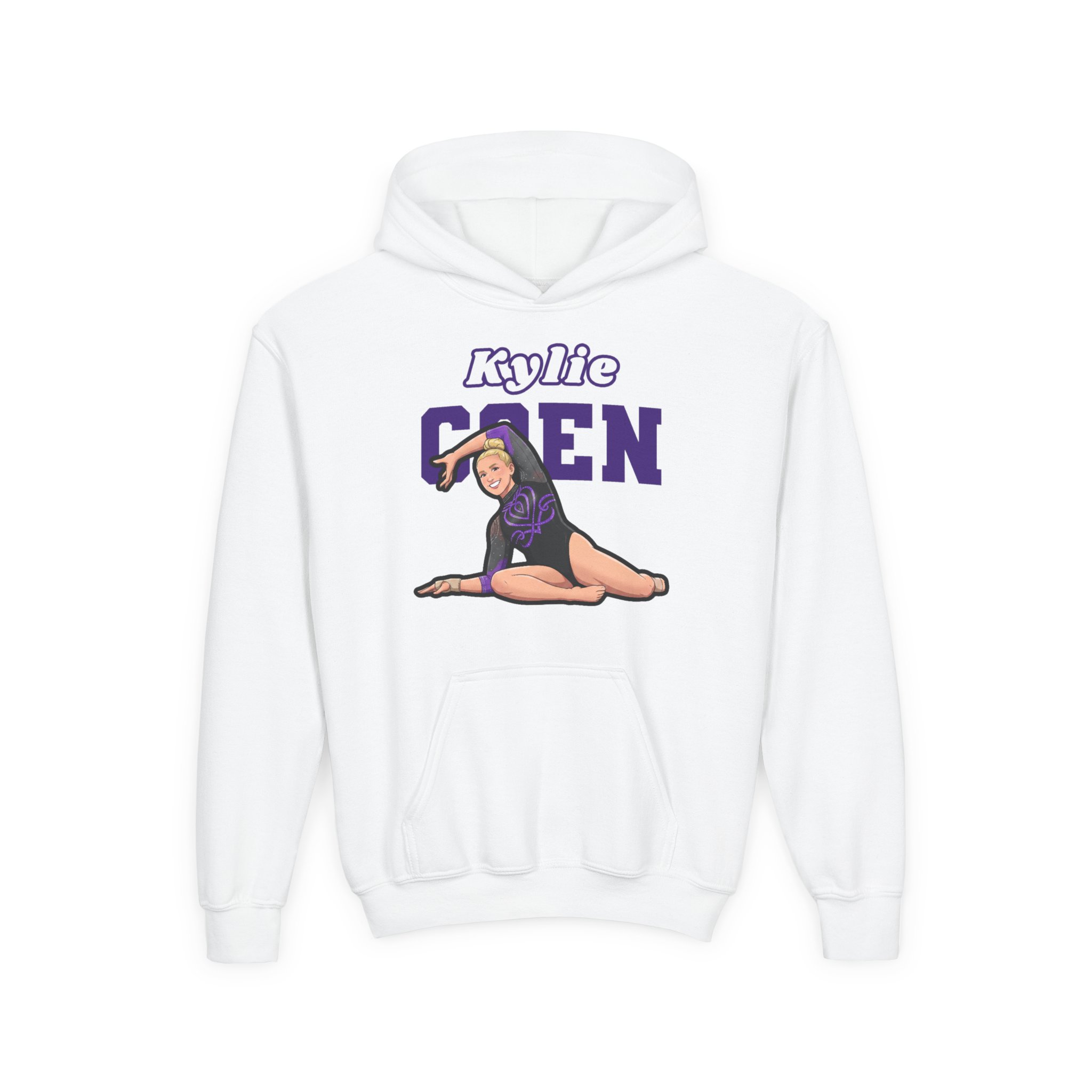 Youth Hoodie — character_name_arch in White
