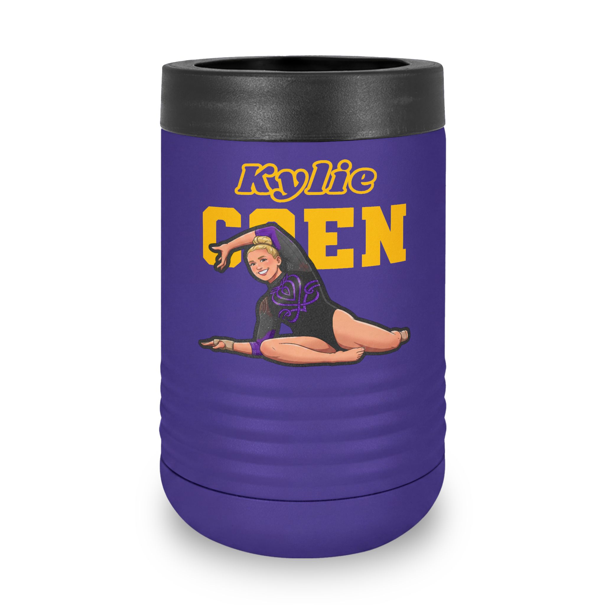 Stainless Can Cooler — character_name_arch in Purple
