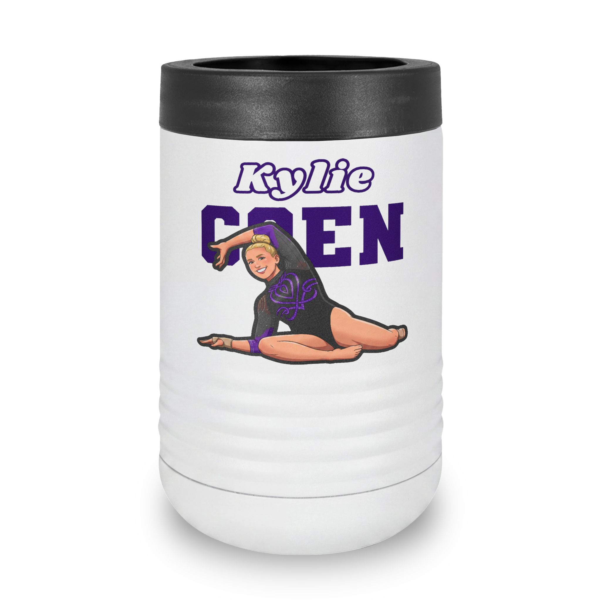 Stainless Can Cooler — character_name_arch in White