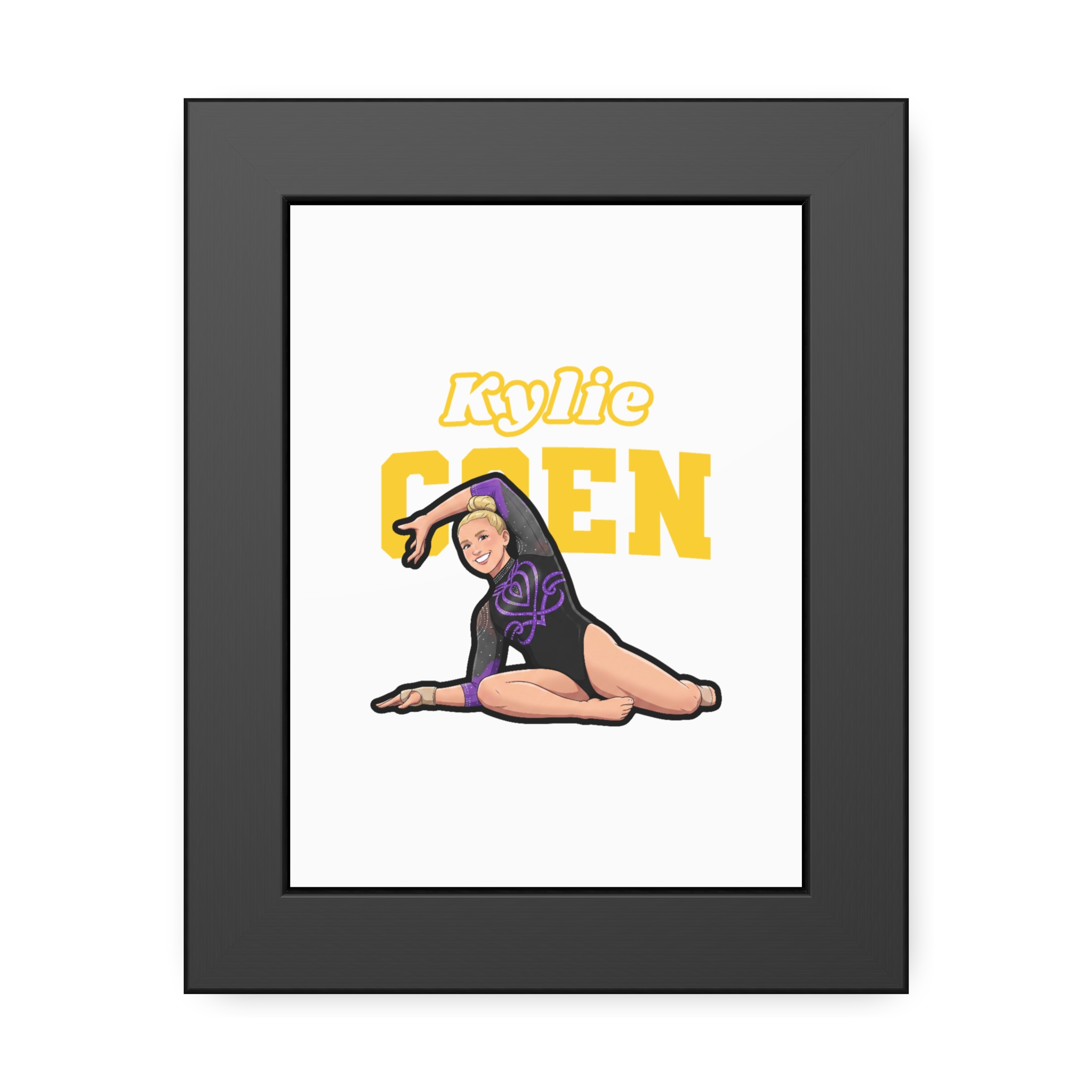 Framed Poster — character_name_arch in Black