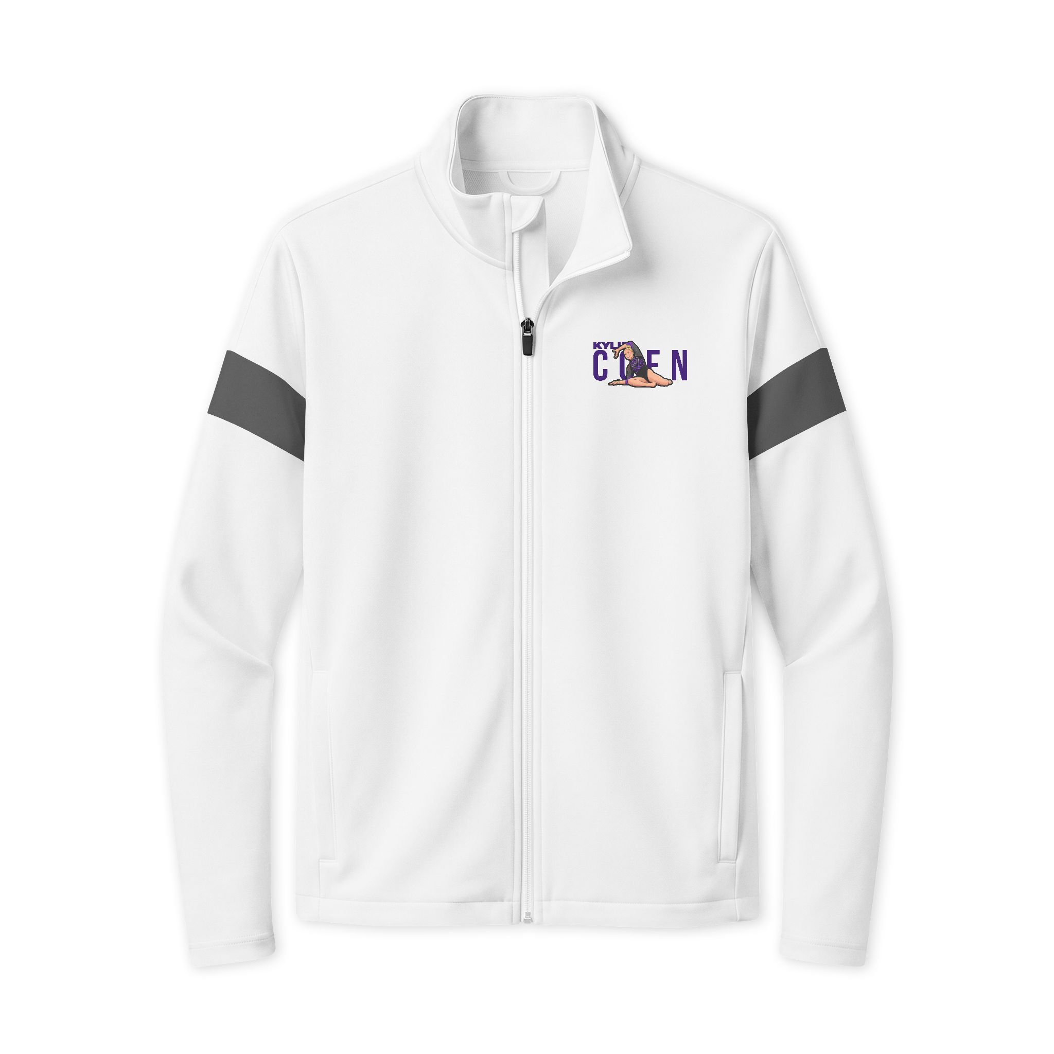 Travel Full-Zip Jacket — character_player_name in White/ Iron Grey