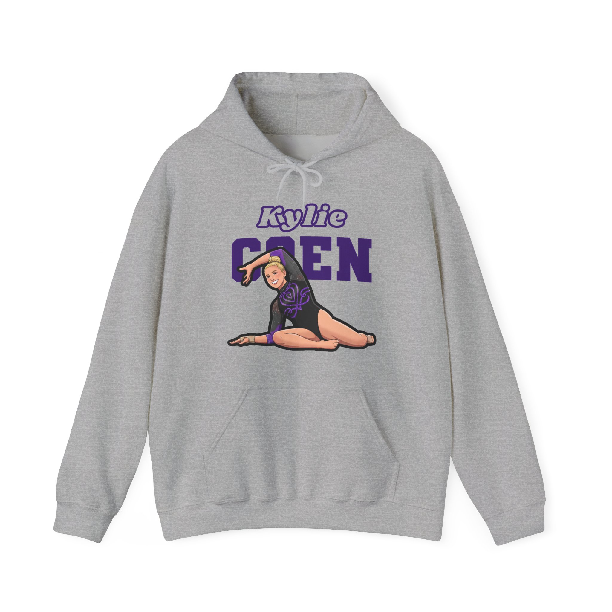 Hoodie — character_name_arch in Grey