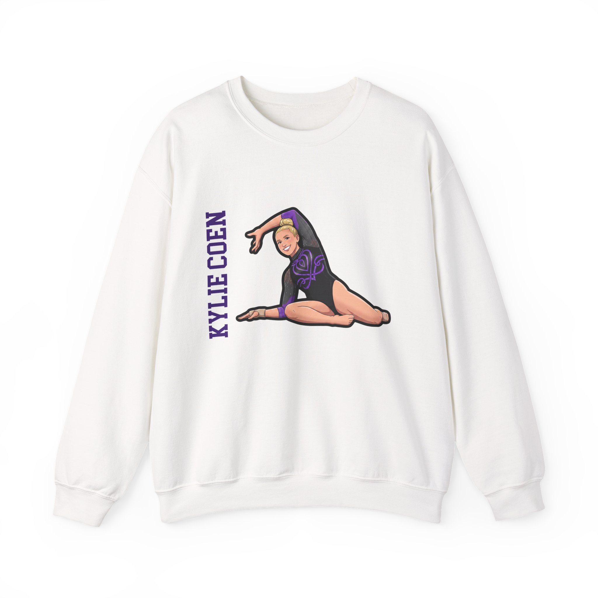 Crewneck Sweatshirt — character_name_vertical in White