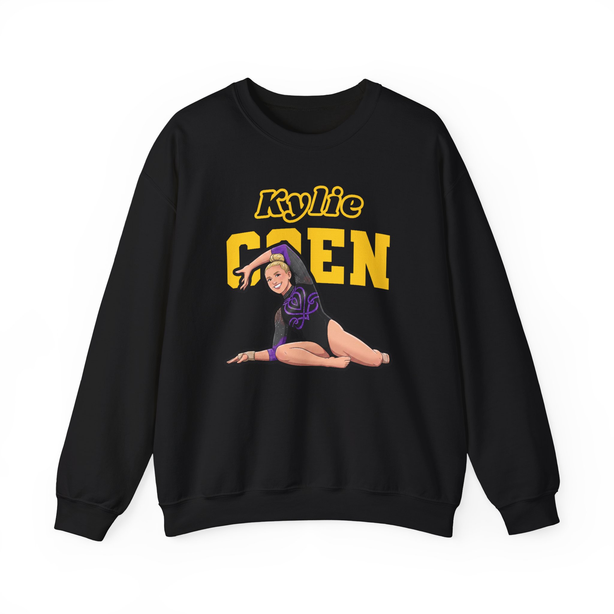 Crewneck Sweatshirt — character_name_arch in Black