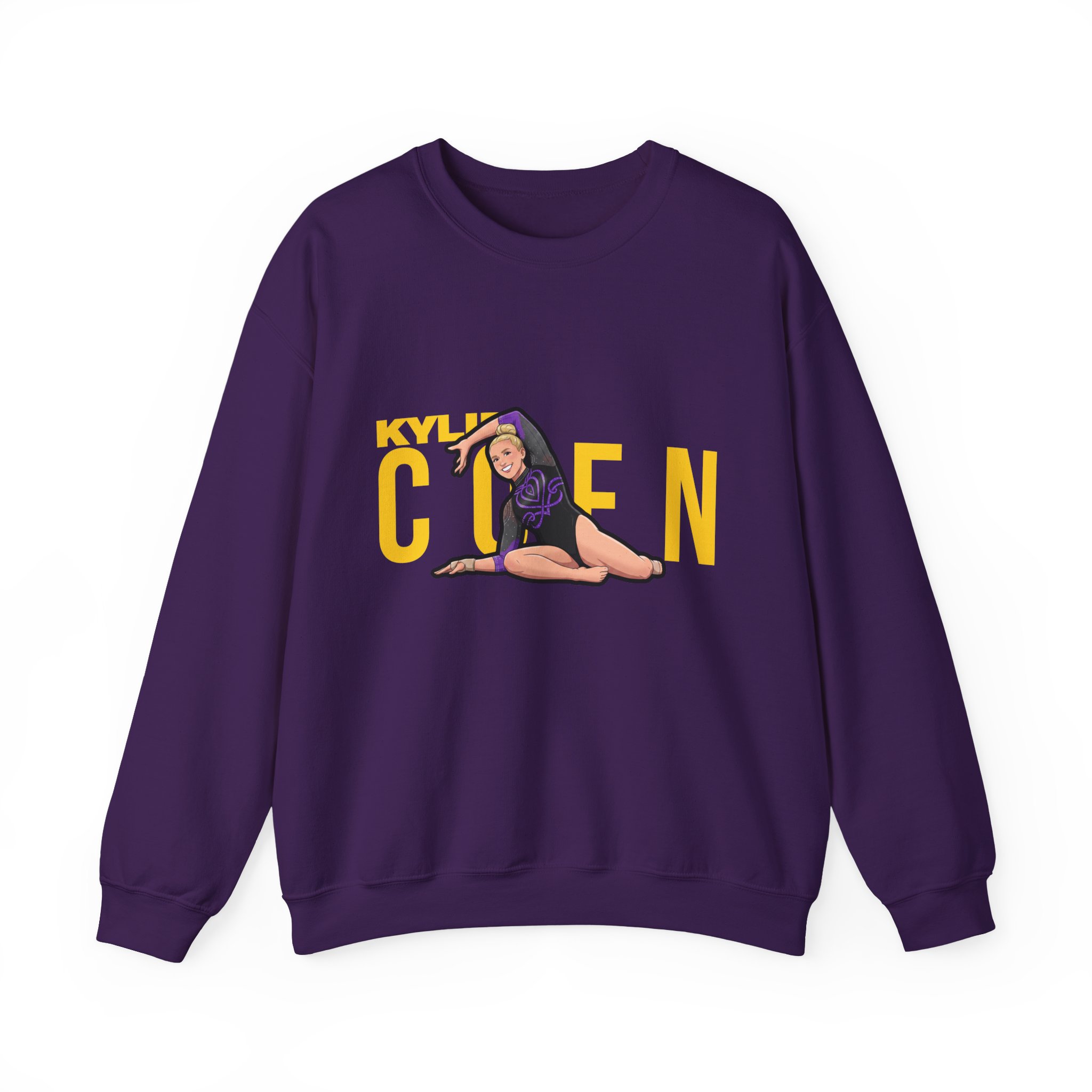 Crewneck Sweatshirt — character_player_name in Purple
