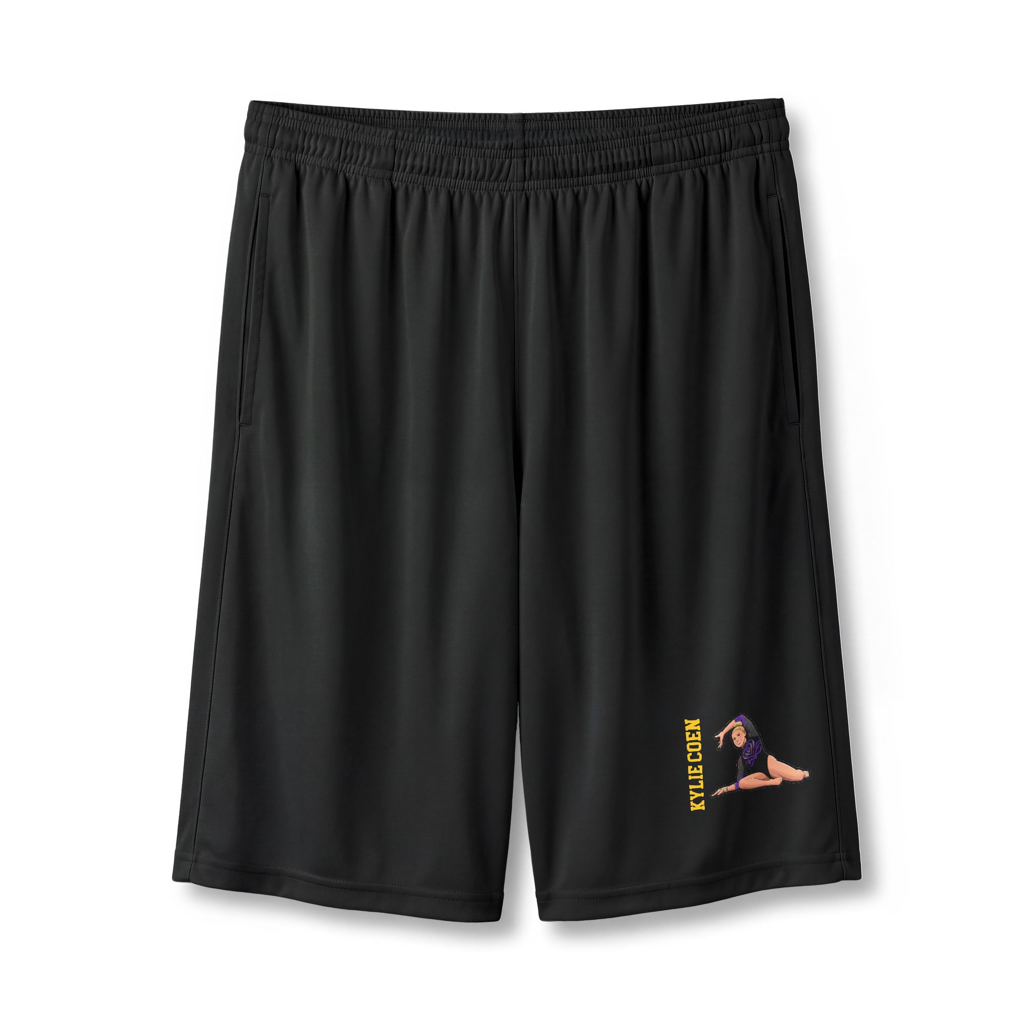 Shorts — character_name_vertical in Black