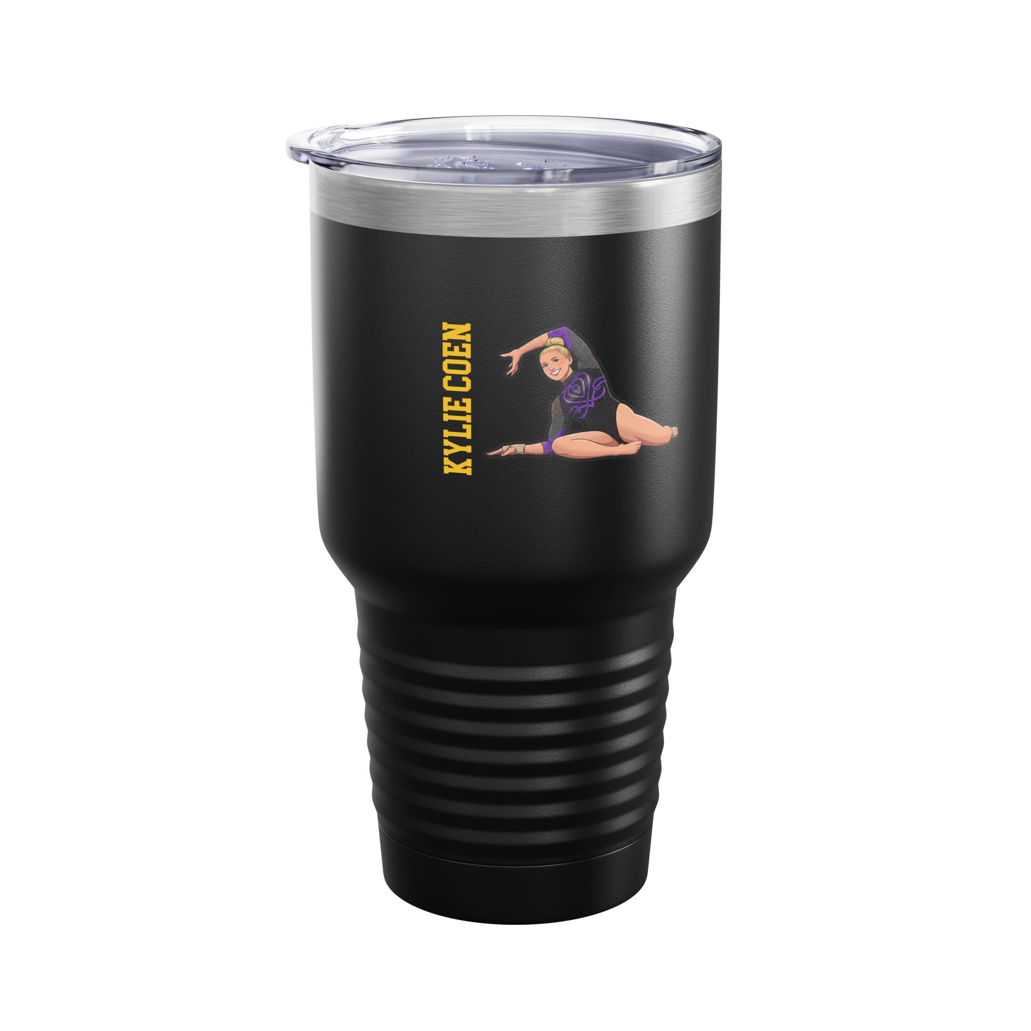 30oz Tumbler — character_name_vertical in Black
