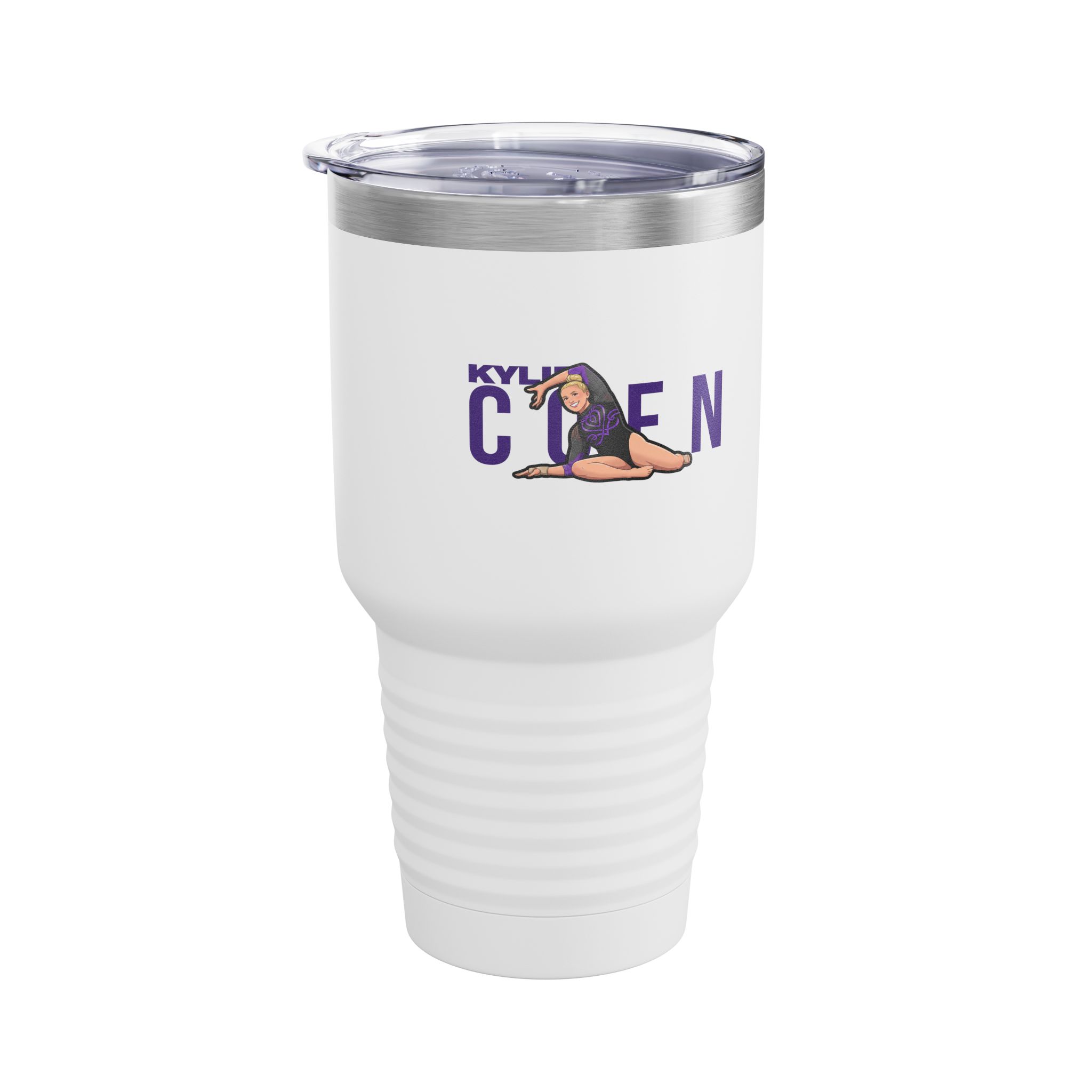30oz Tumbler — character_player_name in White