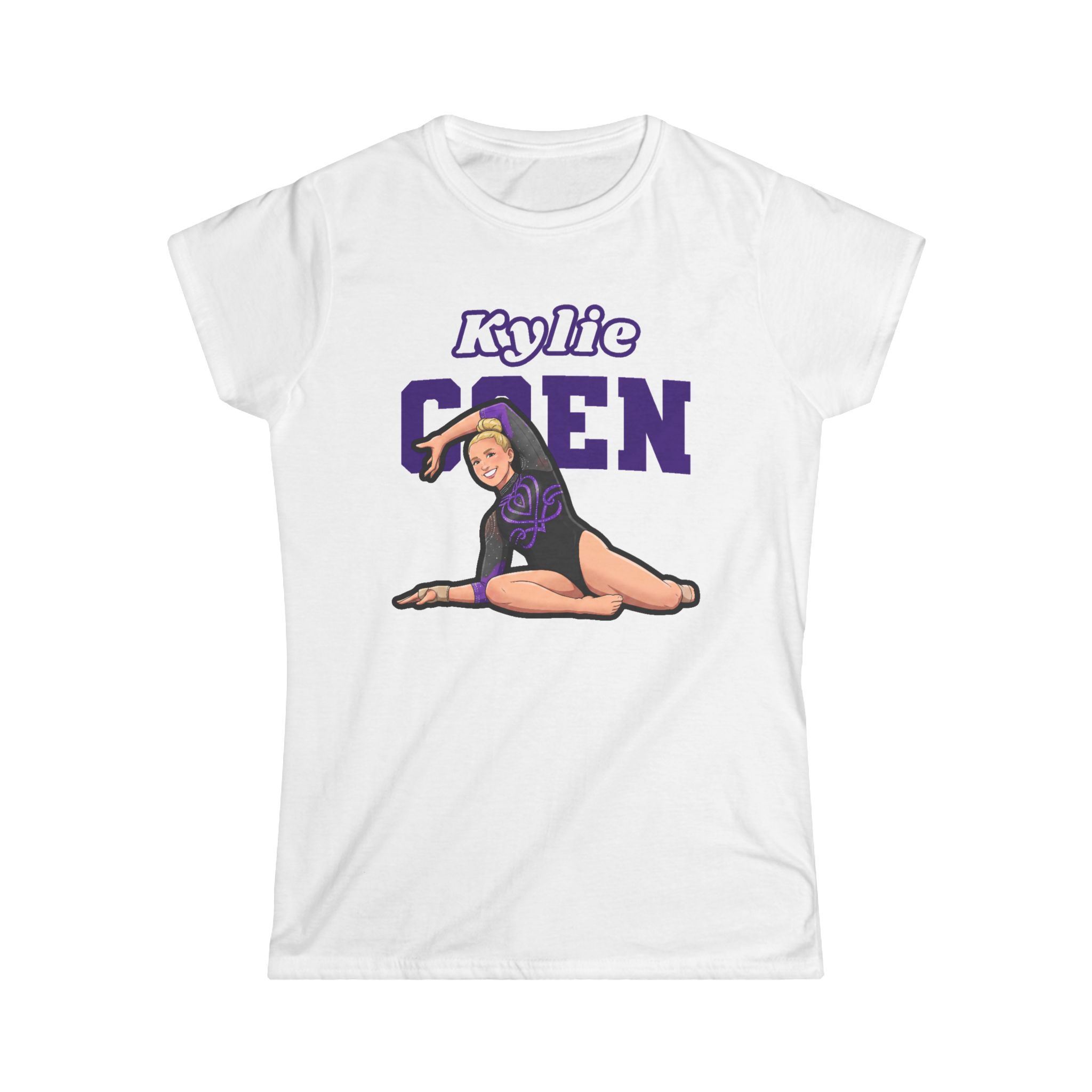 Women's Softstyle Tee — character_name_arch in White