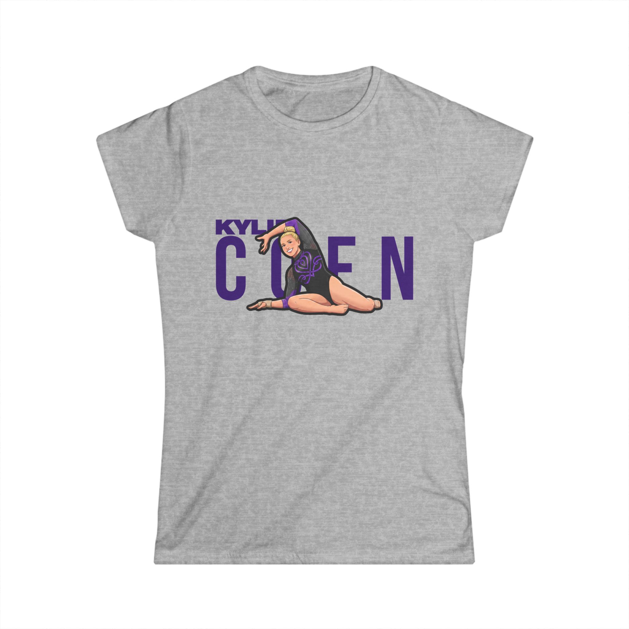 Women's Softstyle Tee — character_player_name in Grey