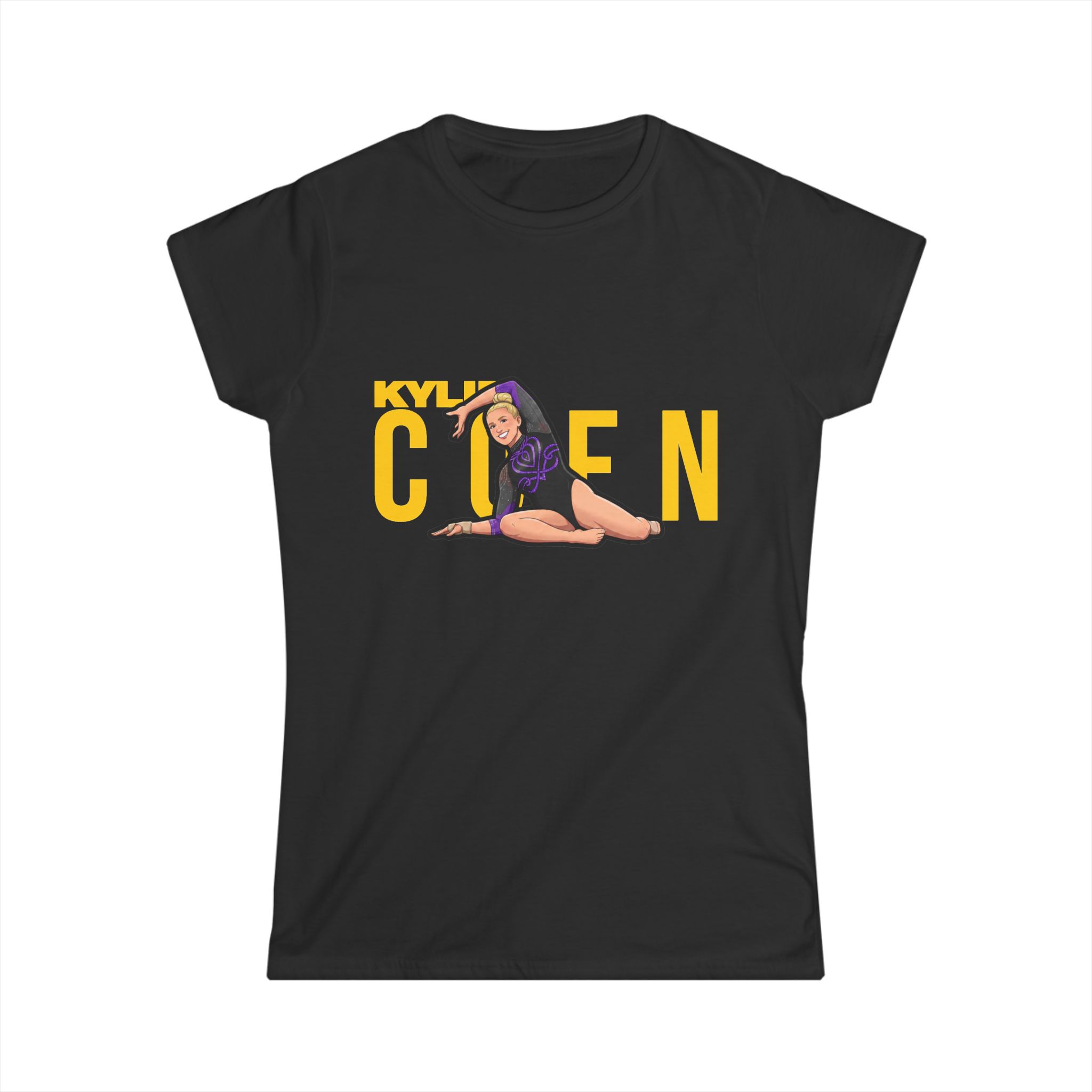 Women's Softstyle Tee — character_player_name in Black