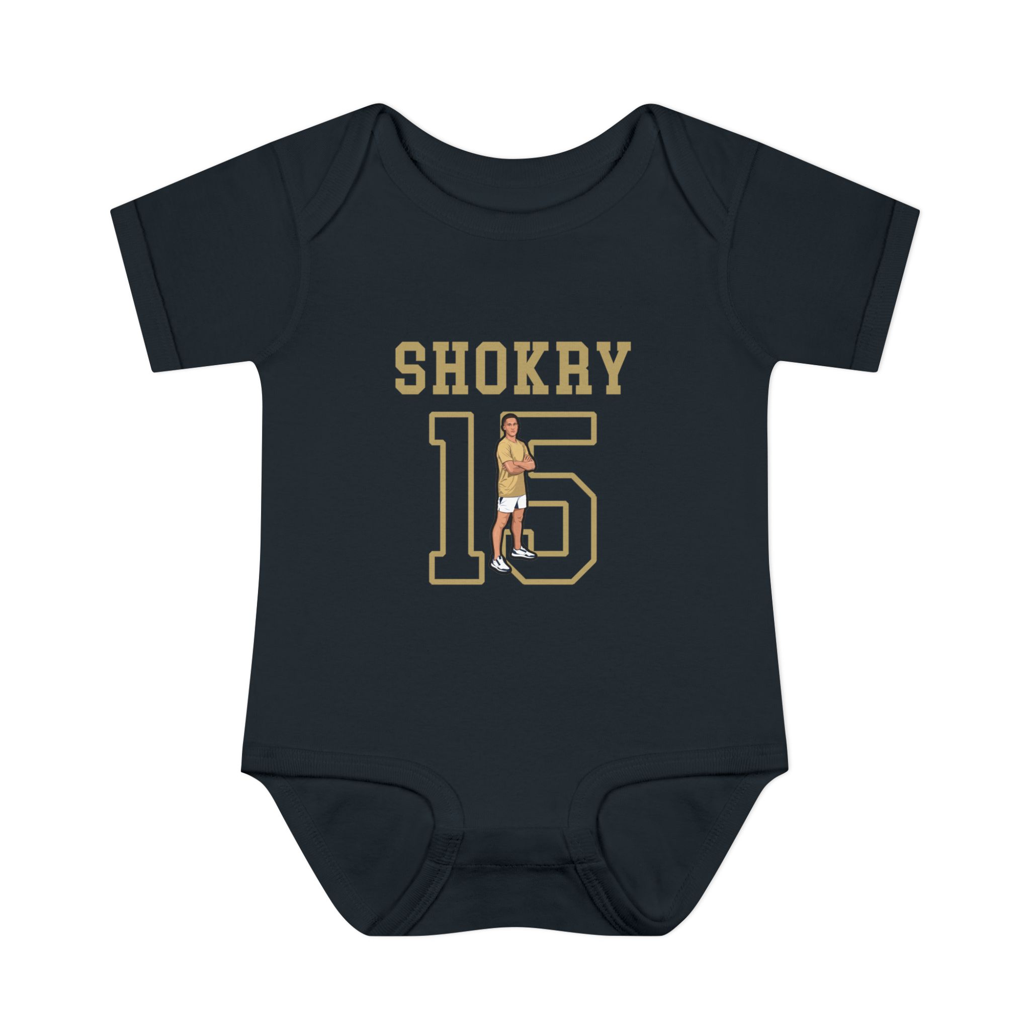 Baby Onesie — character_shirsey in Black