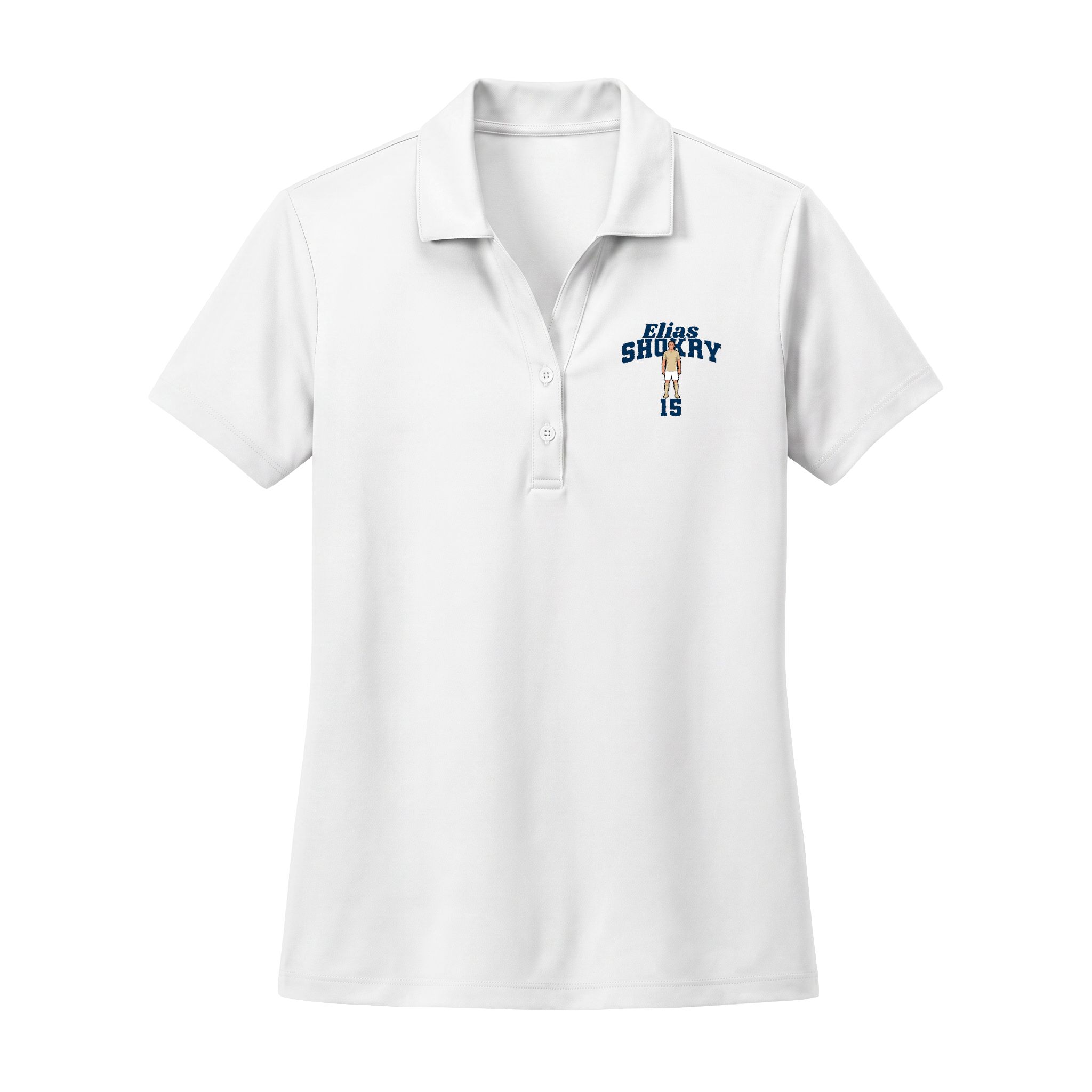 Women's Polo — character_signature_arch in White