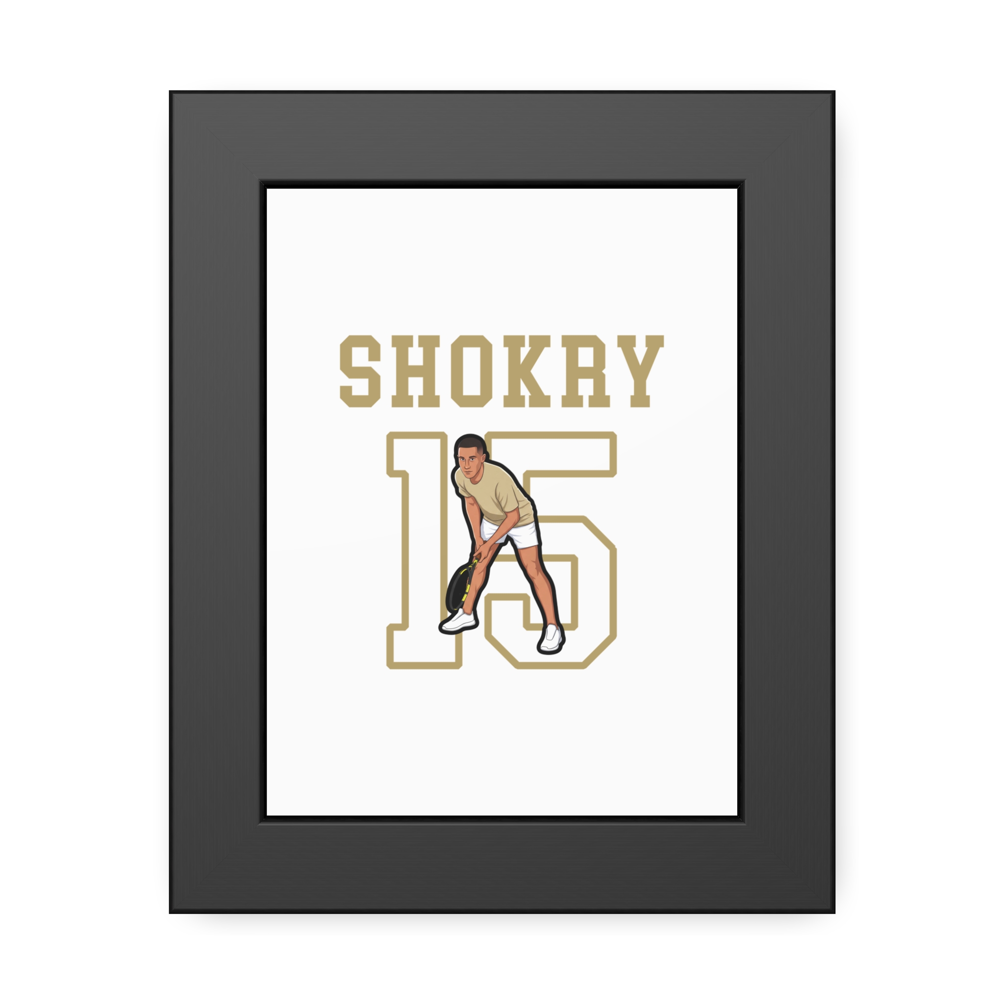 Framed Poster — character_shirsey in Black