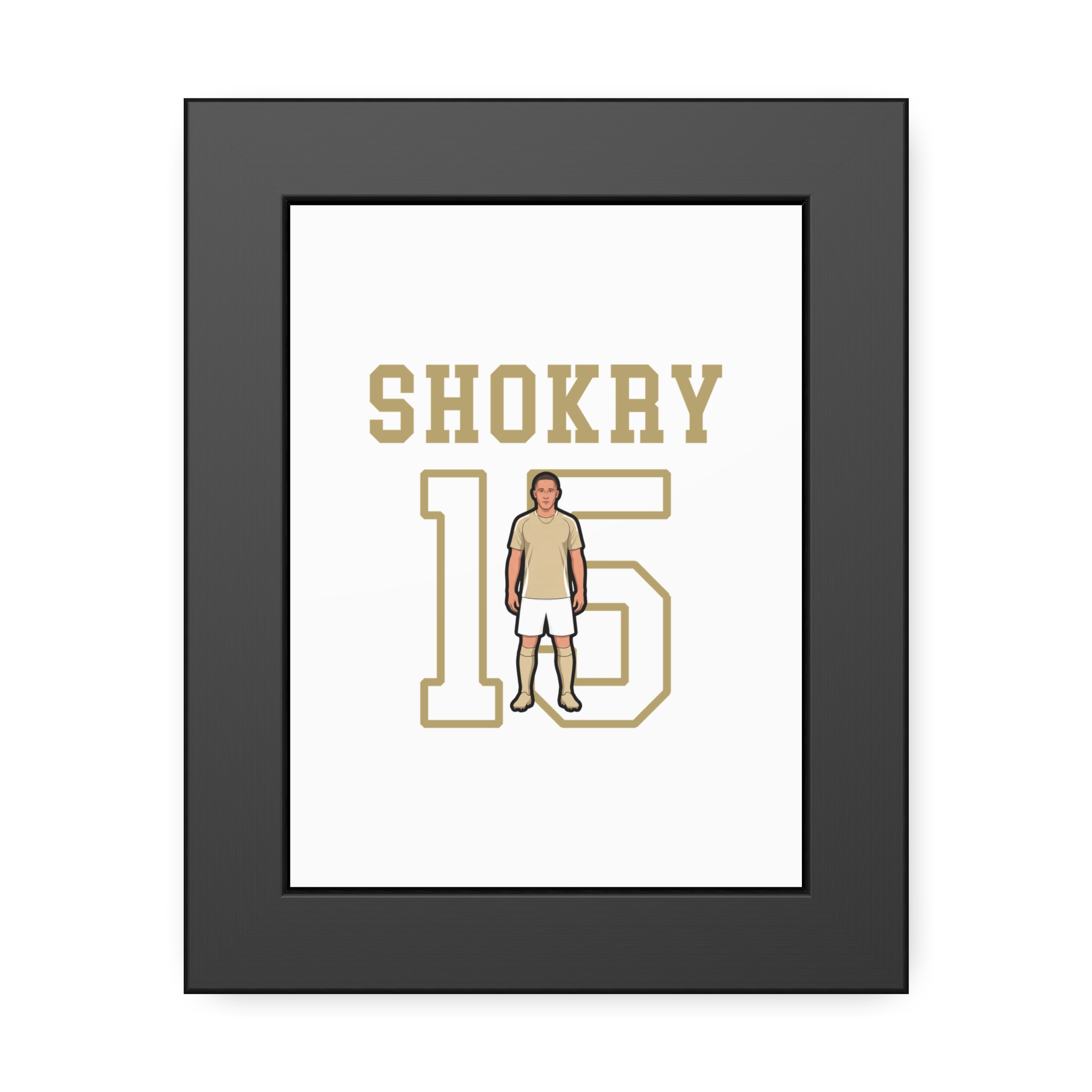 Framed Poster — character_shirsey in Black