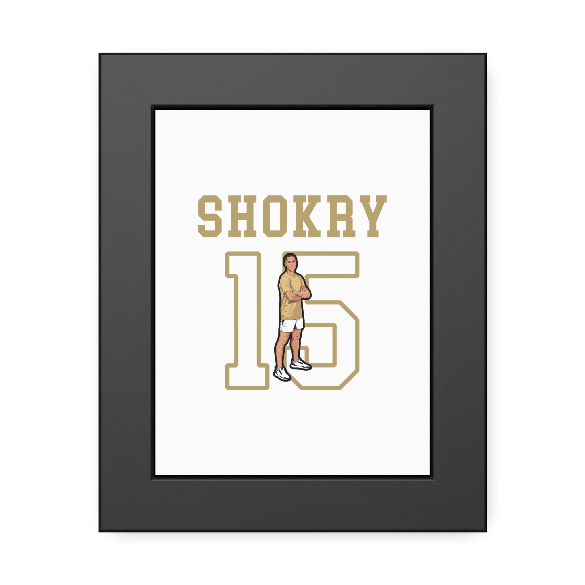 Framed Poster — character_shirsey in Black
