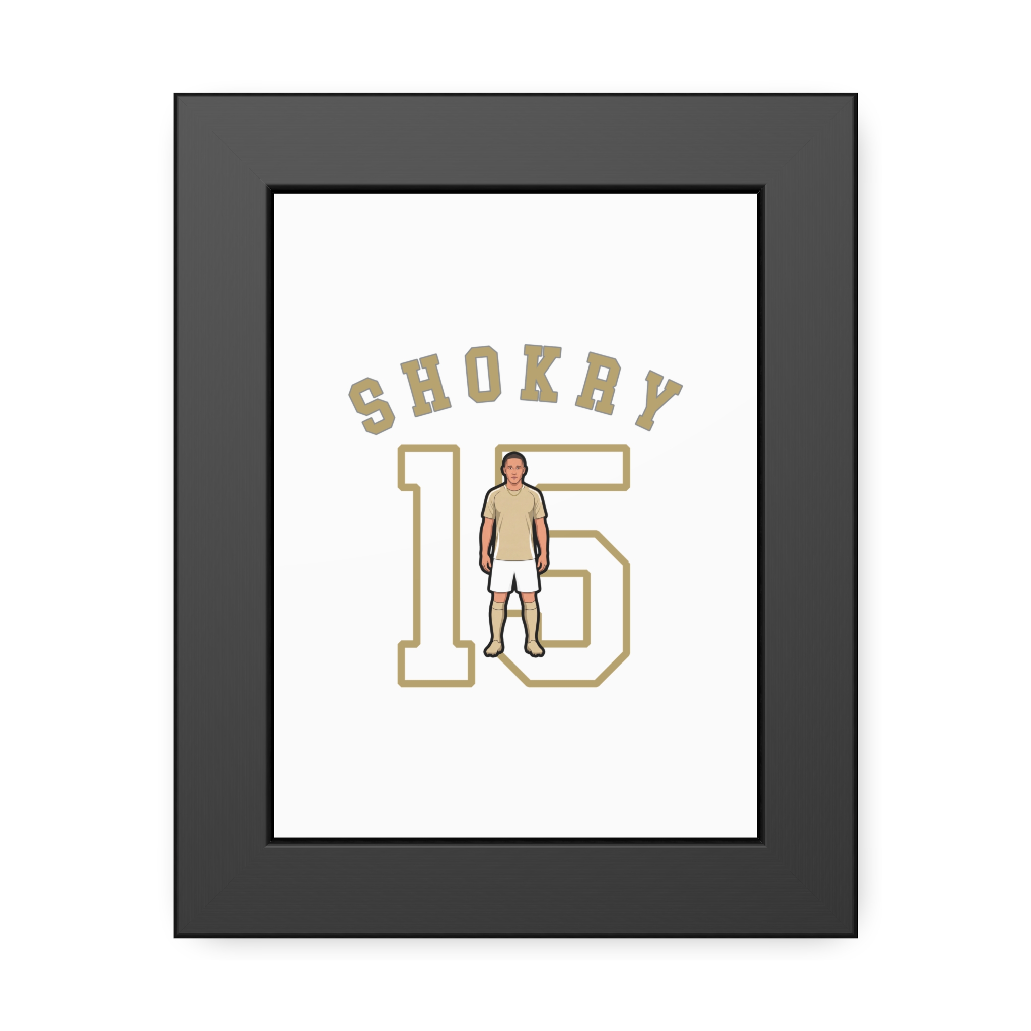 Framed Poster — character_shirsey_arch in Black