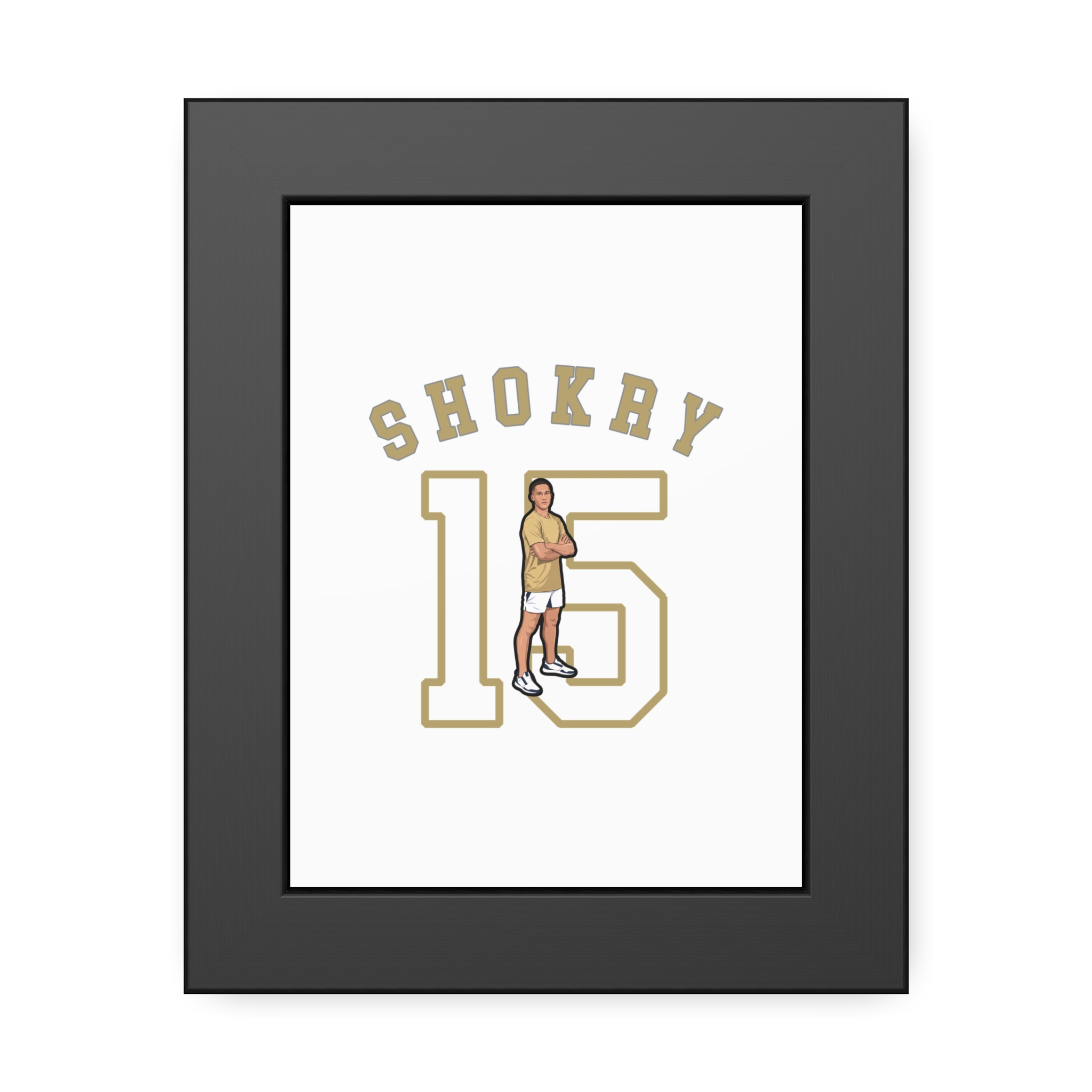 Framed Poster — character_shirsey_arch in Black