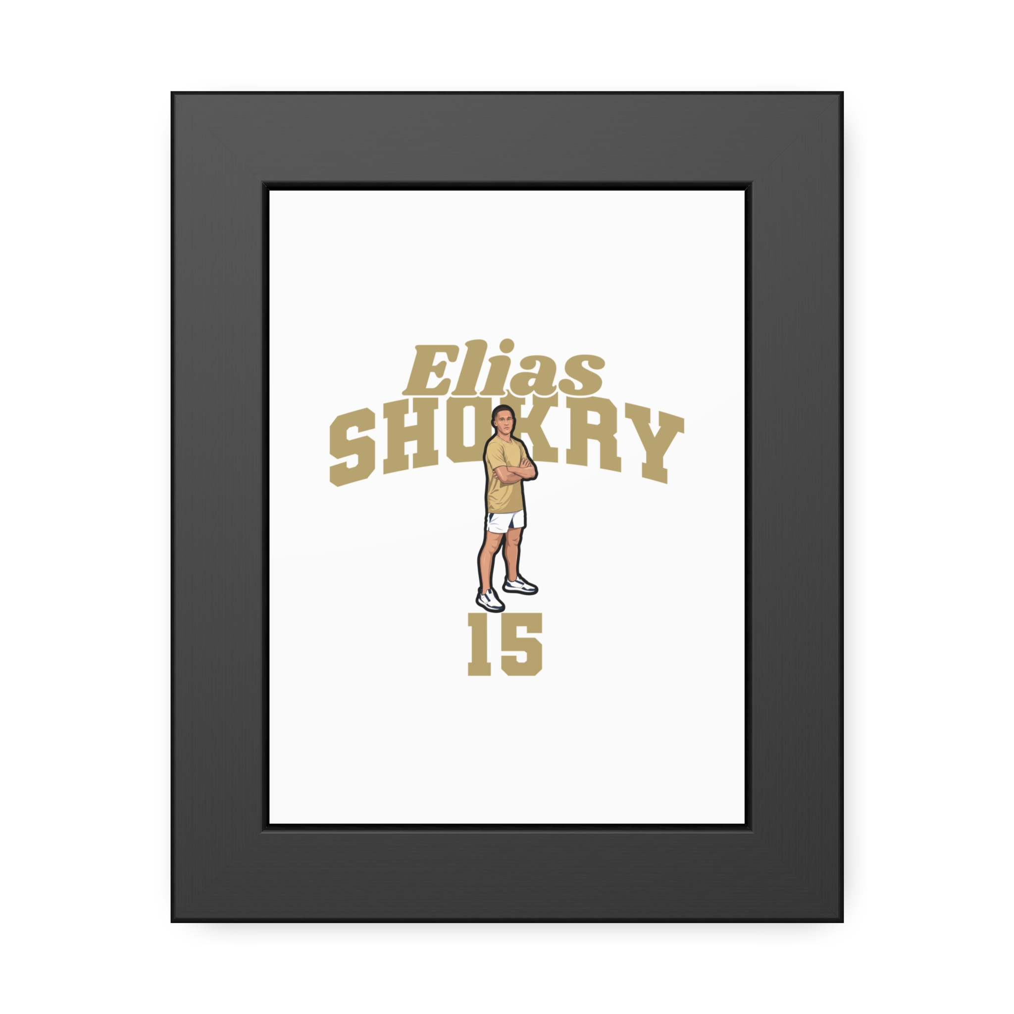 Framed Poster — character_signature_arch in Black