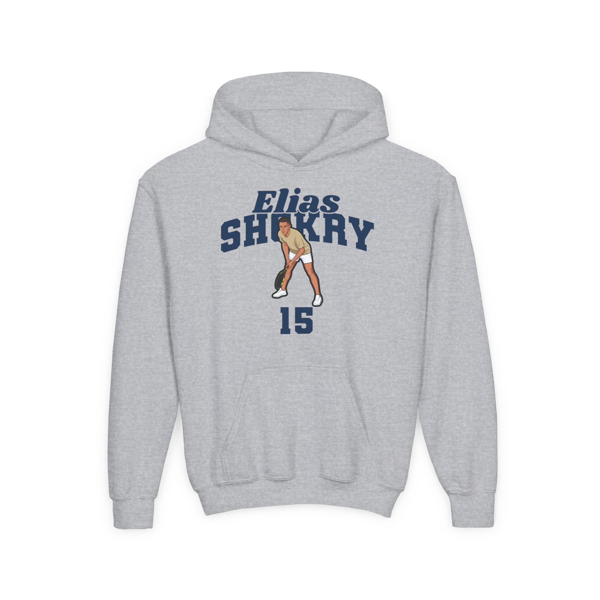 Youth Hoodie — character_signature_arch in Grey