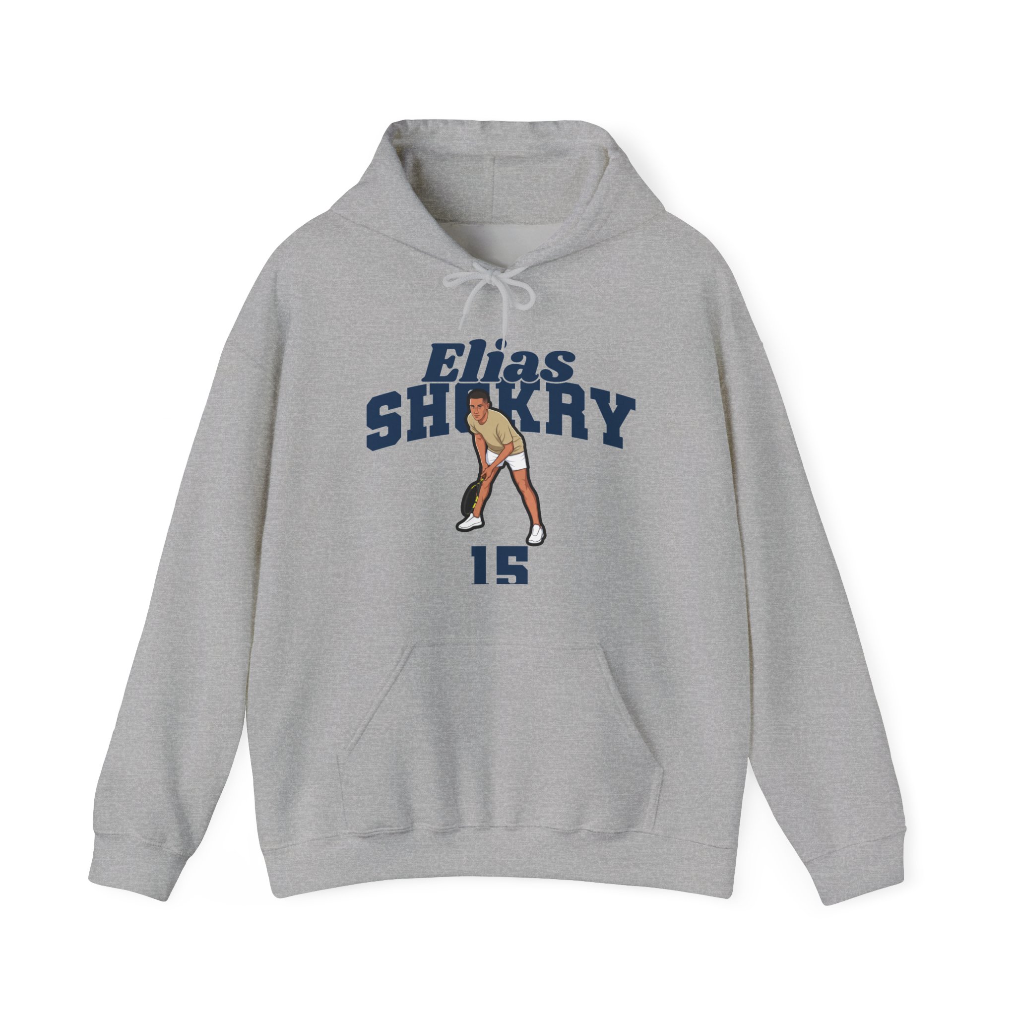 Hoodie — character_signature_arch in Grey