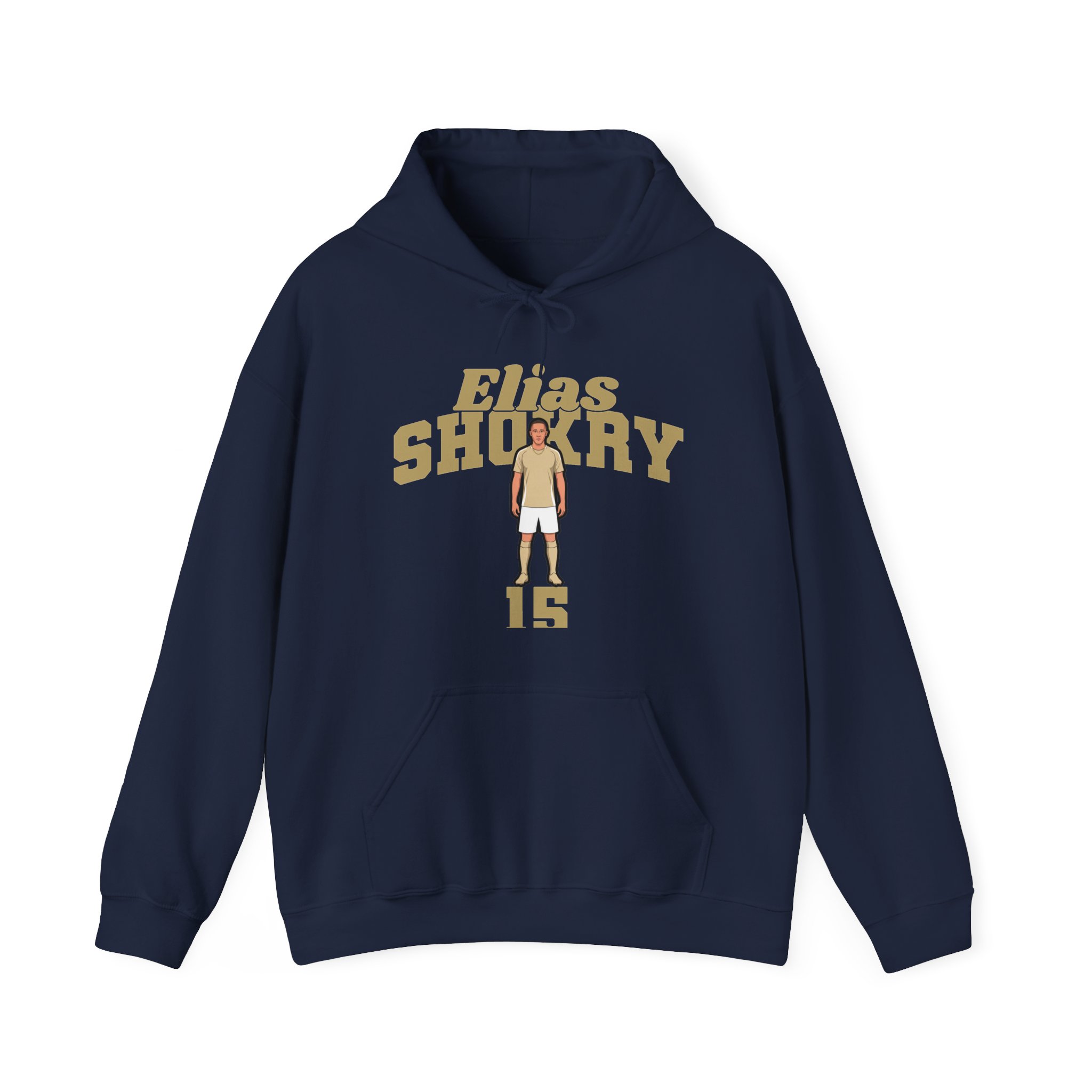 Hoodie — character_signature_arch in Navy