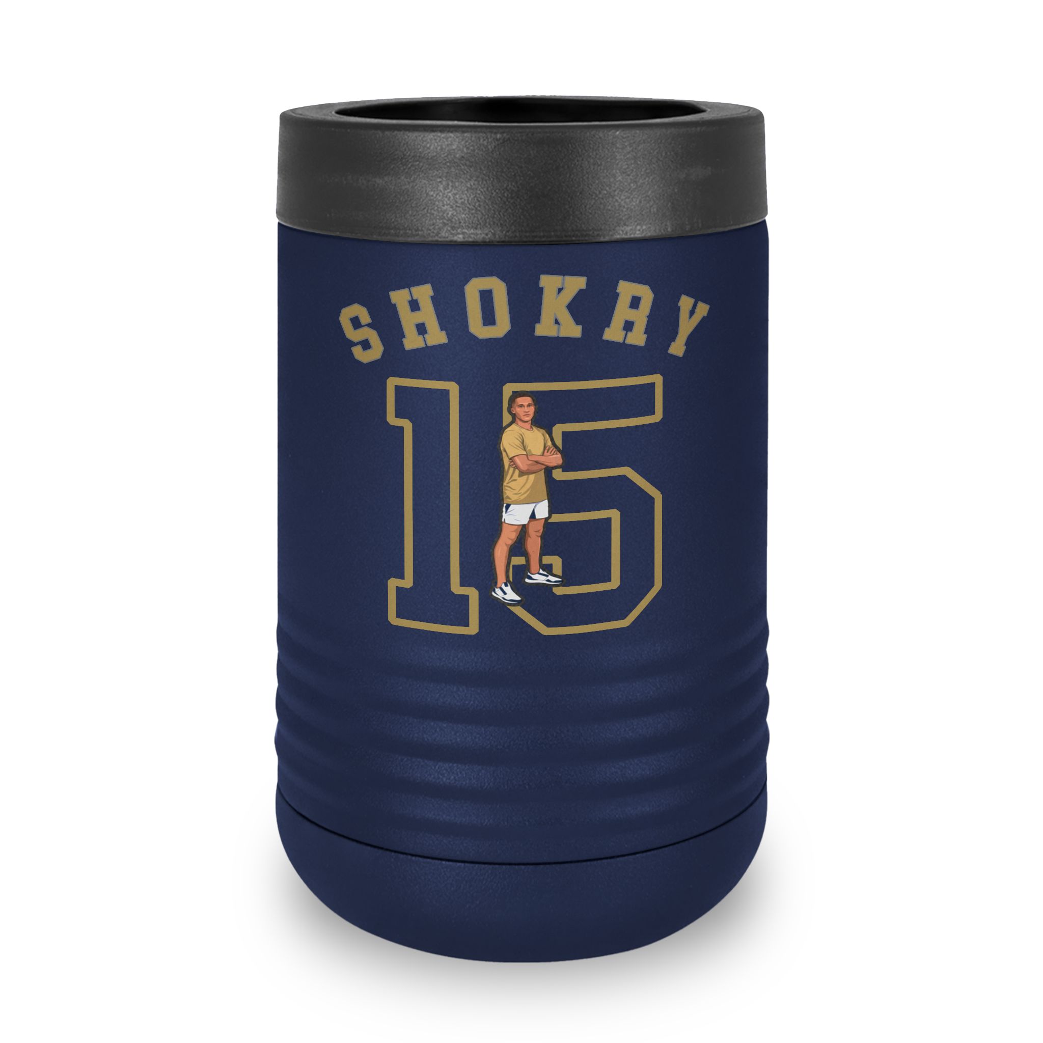 Stainless Can Cooler — character_shirsey_arch in Navy
