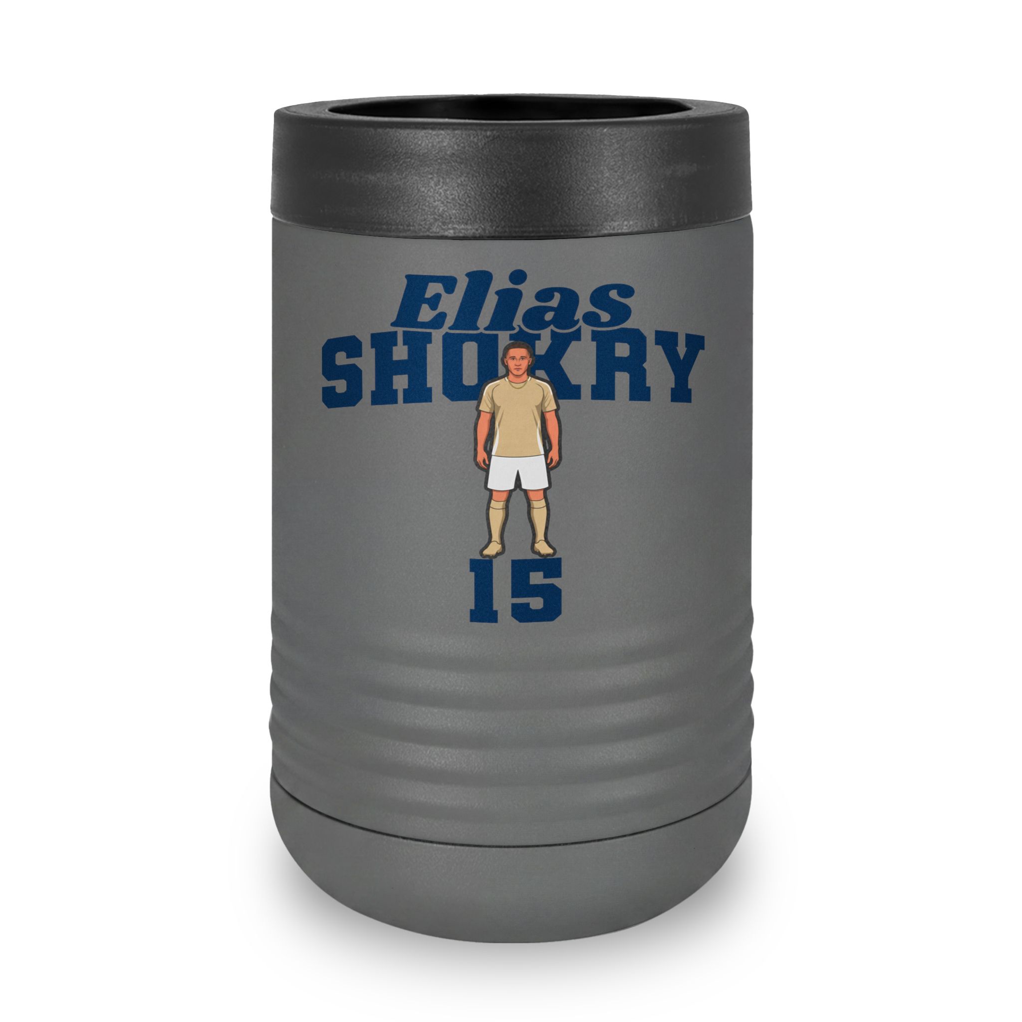 Stainless Can Cooler — character_signature_arch in Grey