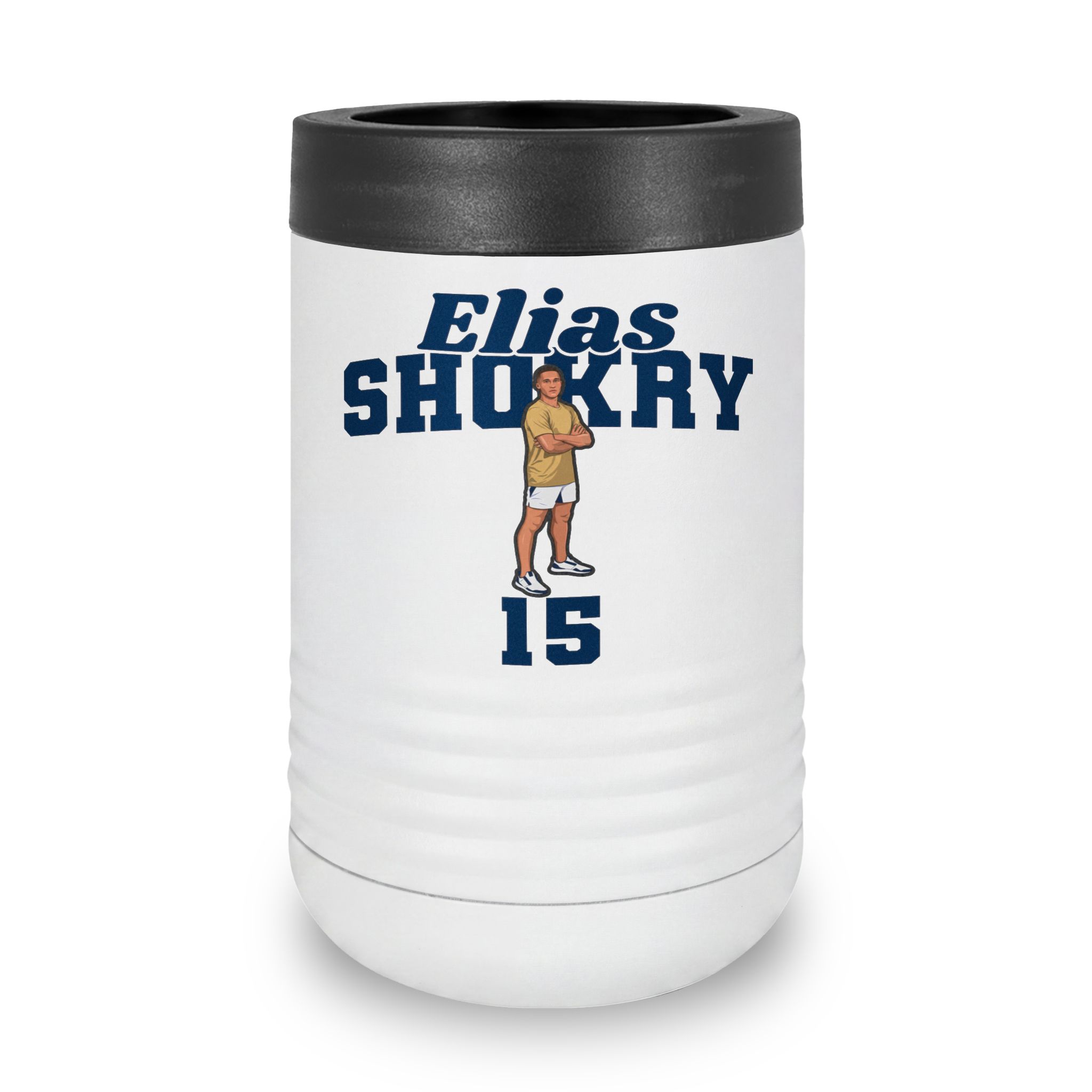 Stainless Can Cooler — character_signature_arch in White