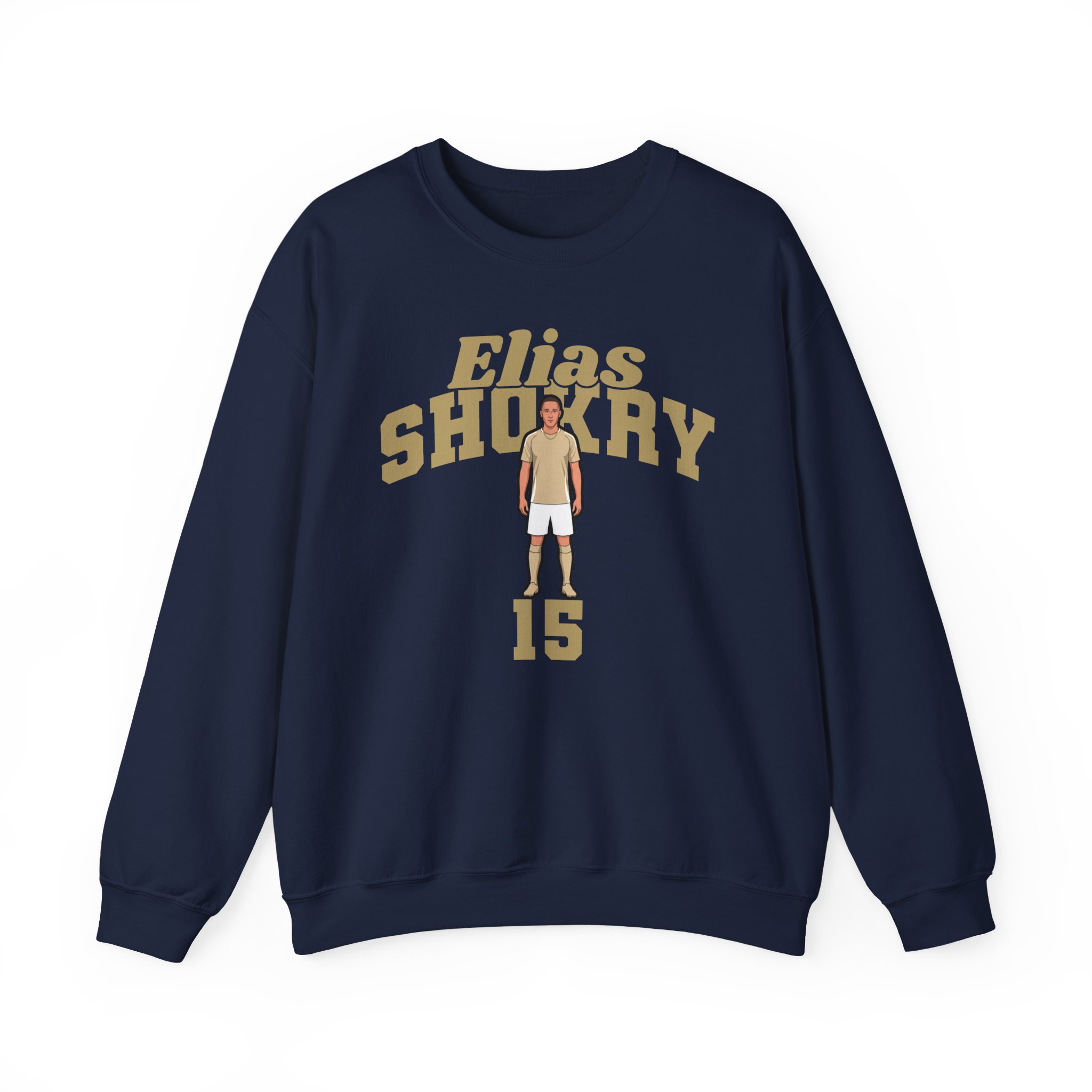 Crewneck Sweatshirt — character_signature_arch in Navy
